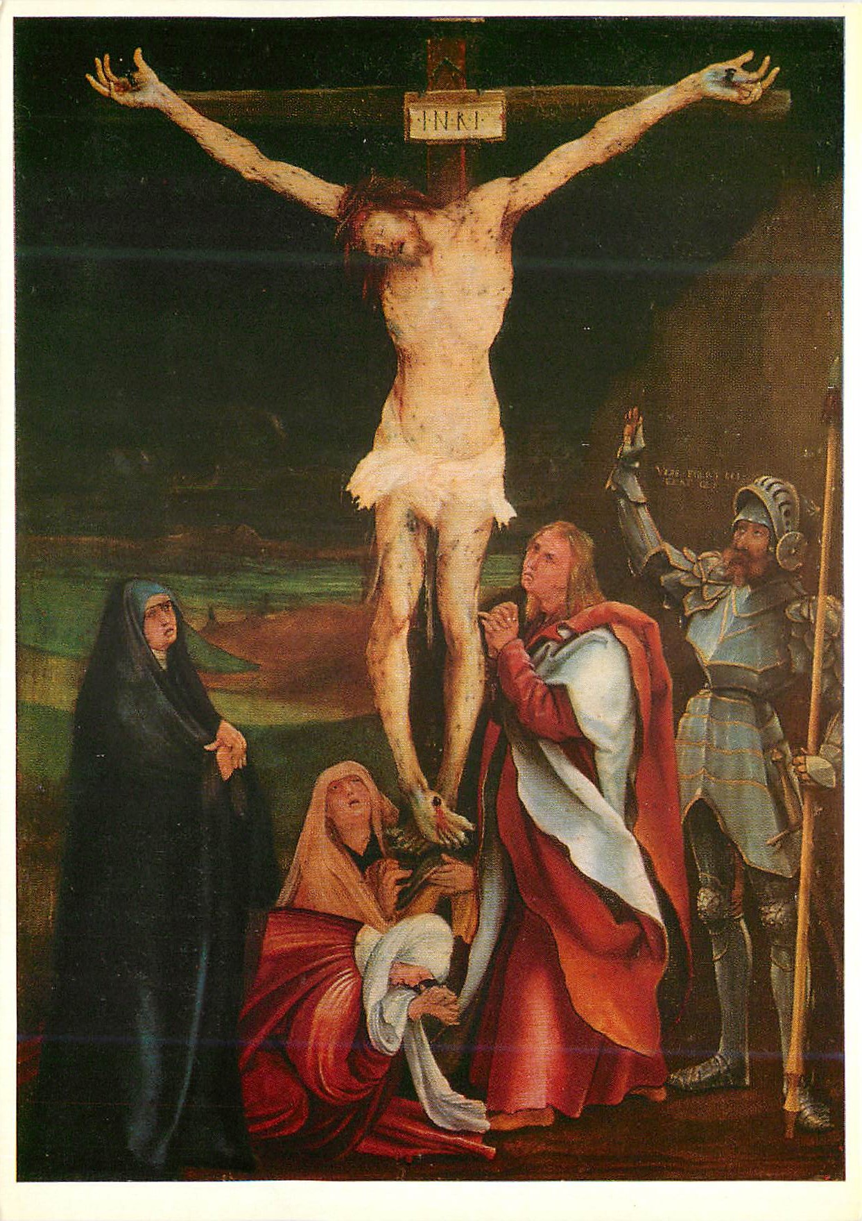 CPM Mathias Grunewald Die Kreunzigung Christi  La crucifixion du Christ Kunstmuseum Basel Verlag Offentliche Kunstsammlu