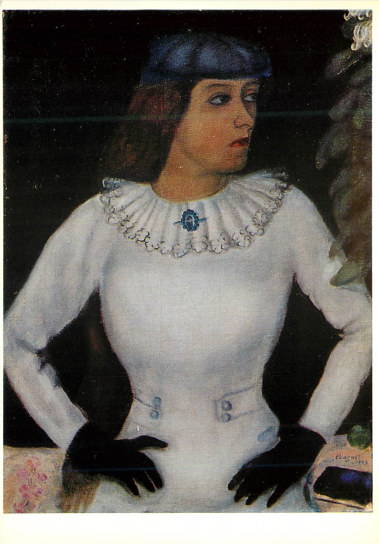 CPM Marc Chagall Meine Braut mit schwartzen Handschehen Ma fiancee en gants noirs Offentliche Kunstsammlung Basel Verlag