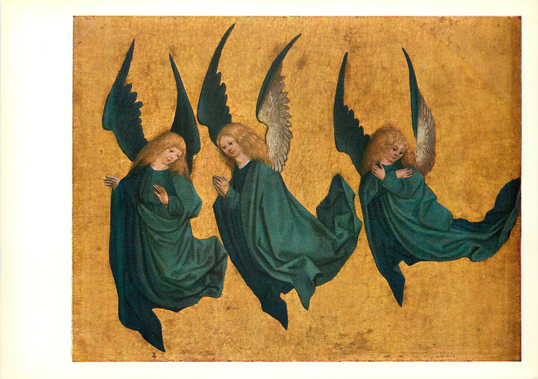 CPM Meister Des Hausbuches Halfte des Jahrhunderts Drei Schwebende Engel Trois Anges planants Offentliche Kunstsammlung 