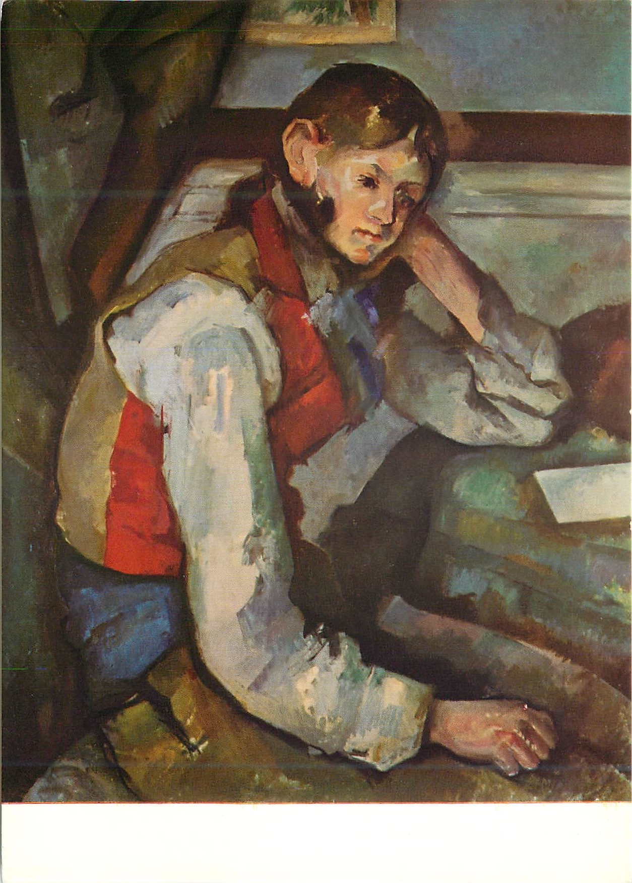 CPM Exposition Nationale Lausanne Chefs d oevre des collections suisses Paul Cezanne Le garcon au gilet rouge Foundation