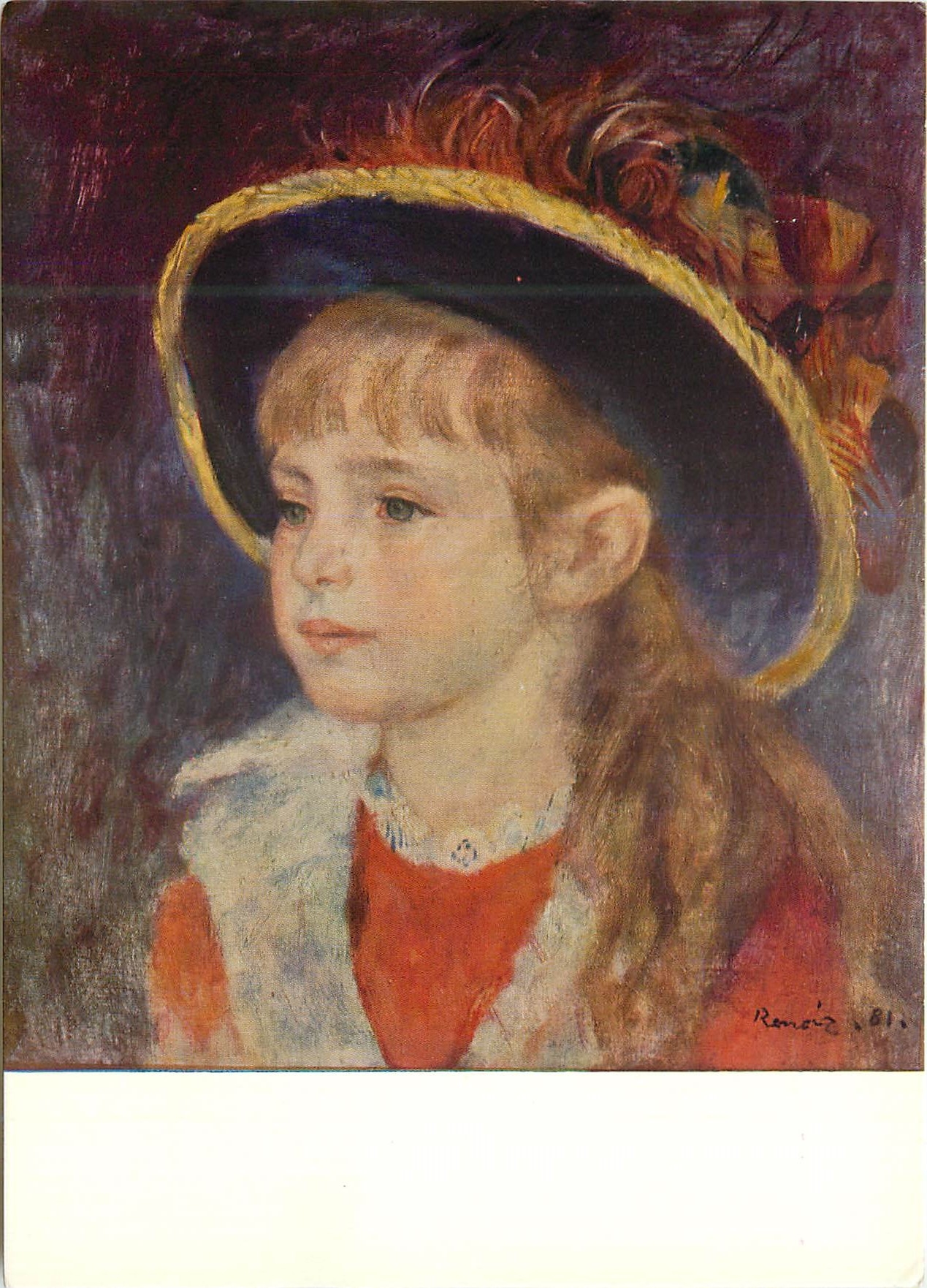 CPM Auguste Renoir Fillette au chapeau blue Collection particuliere Lausanne Imprime en Suisse par les Editions d Art Al