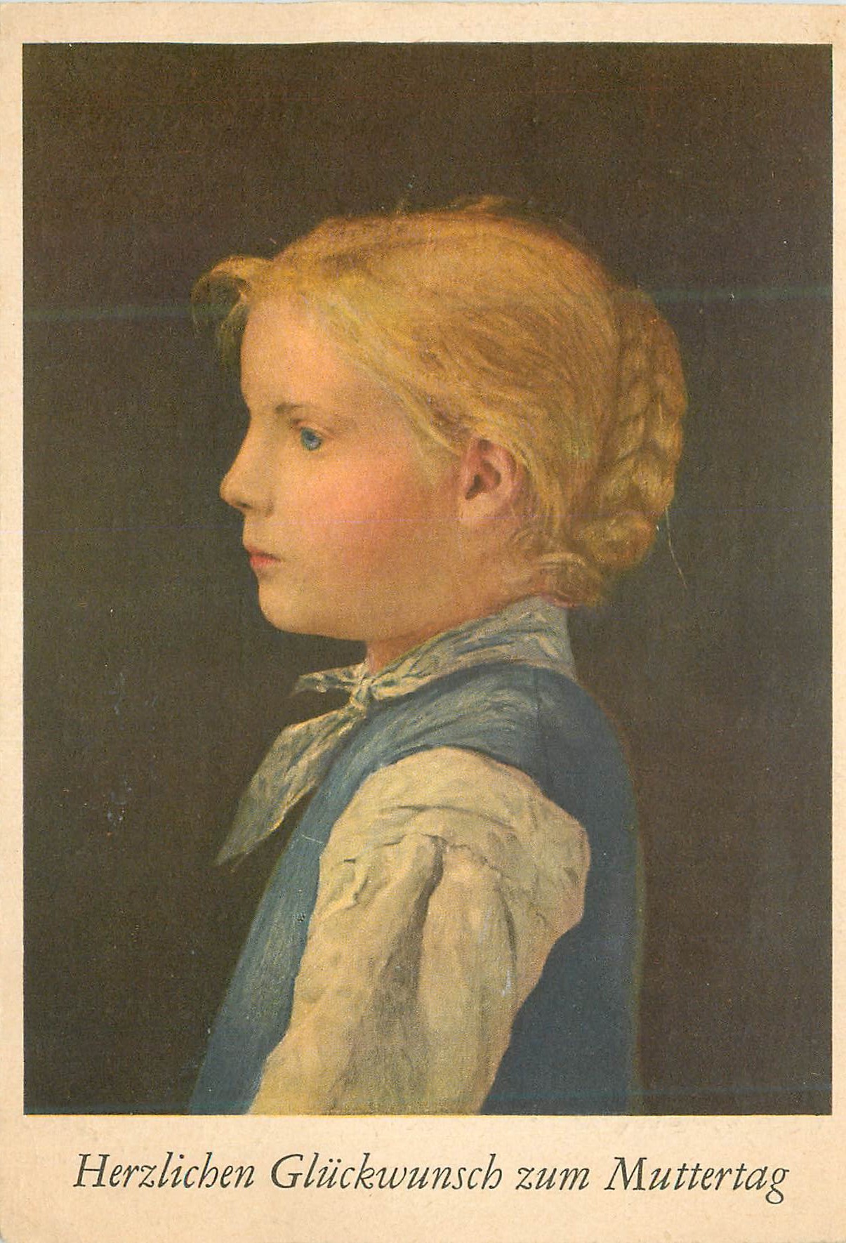 CPM Herzlichen Gluckwunsch zum Muttertag Albert Anker Junges Blondes Madchen Kunstmuseum Bern