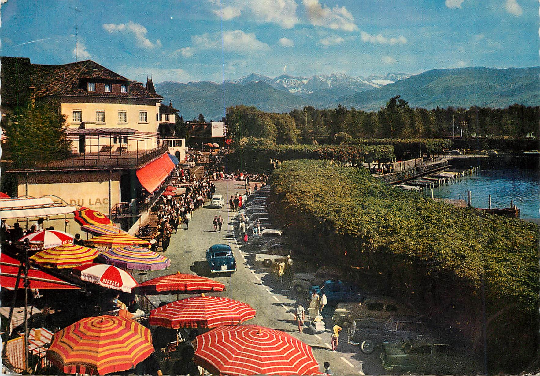 CPM Rapperswil Quai Jardin Funften Schweiz Annee de la cinguieme Suisse Anno della Svizzera Geneve Exp Letres