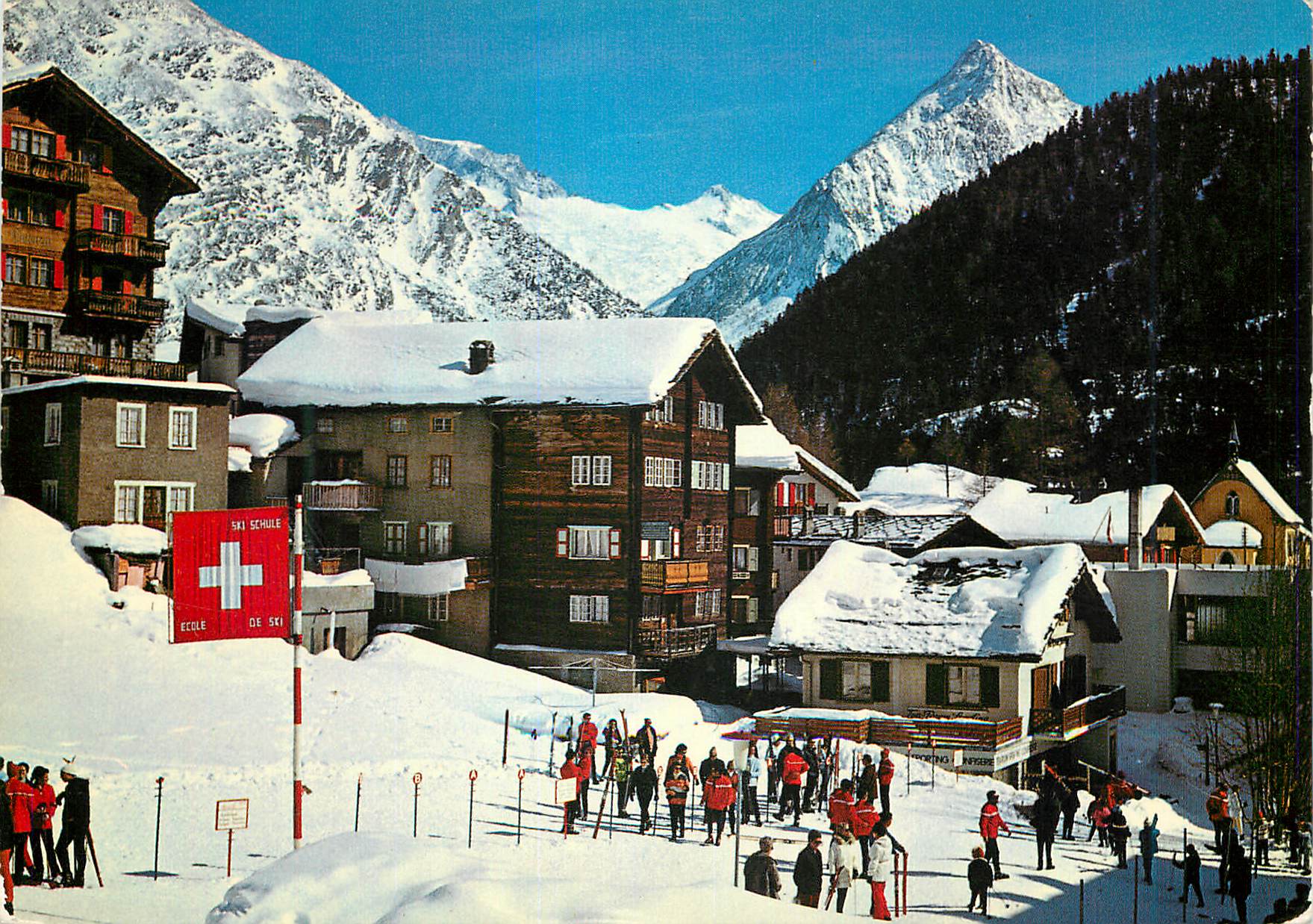 CPM Saas Fee mit Almagellerhorn Saas Fee Perle der Alpen Helvetia