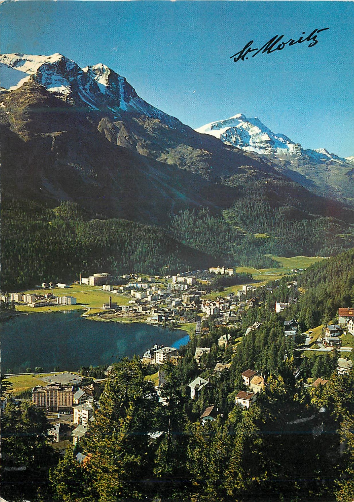St. Moritz — vue panoramique — Photo und Verlag Hans Steiner, Nr. 5