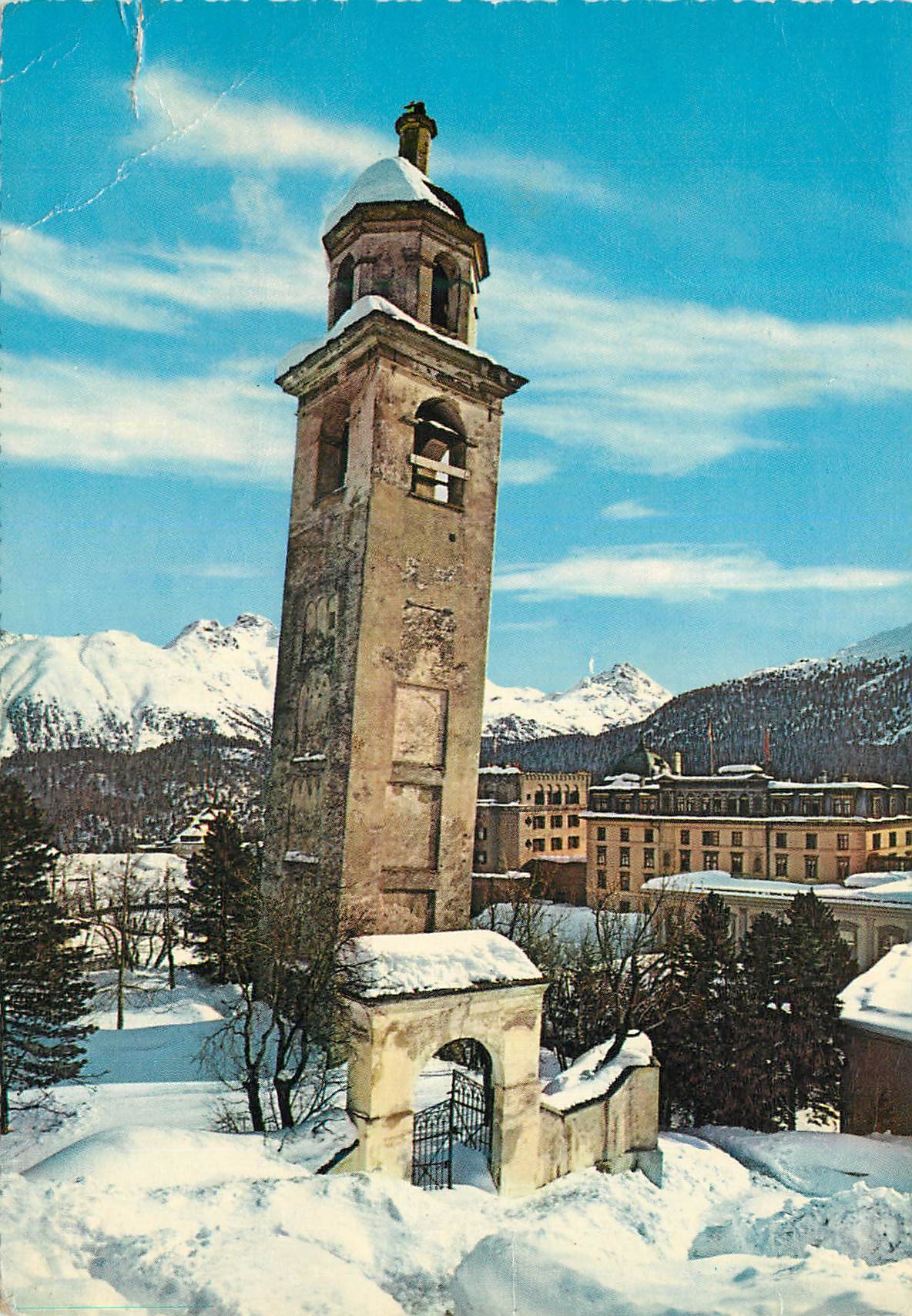 CPM St Moritz Schiefer Turm Tour inclinee Torre pendente Vorbeugen Heilen Verjungen Schweizer Heilbader