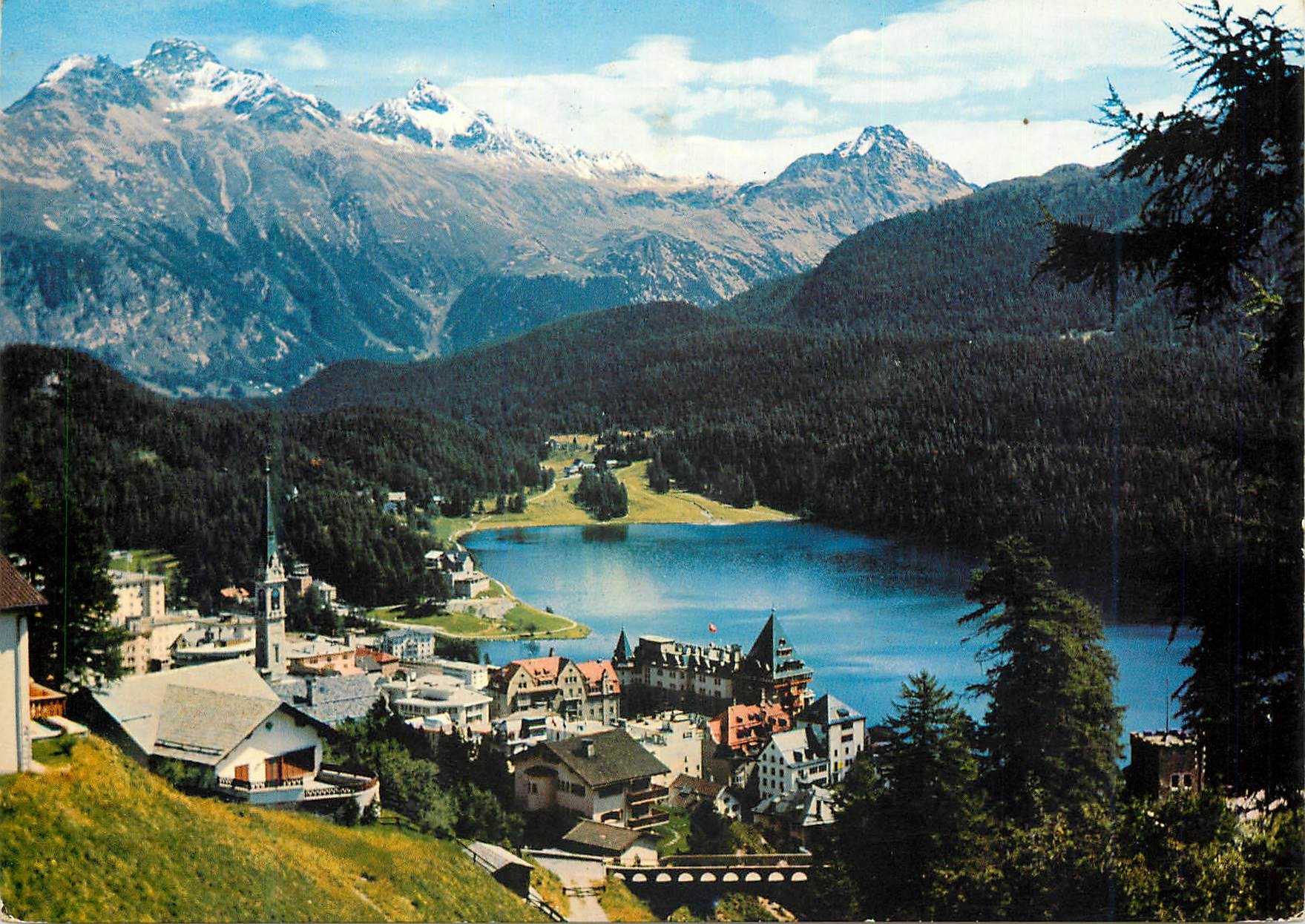 CPM St Moritz mit Languardkette Absender Jedesmal auch ihre elgene Postleitzah Helvetia