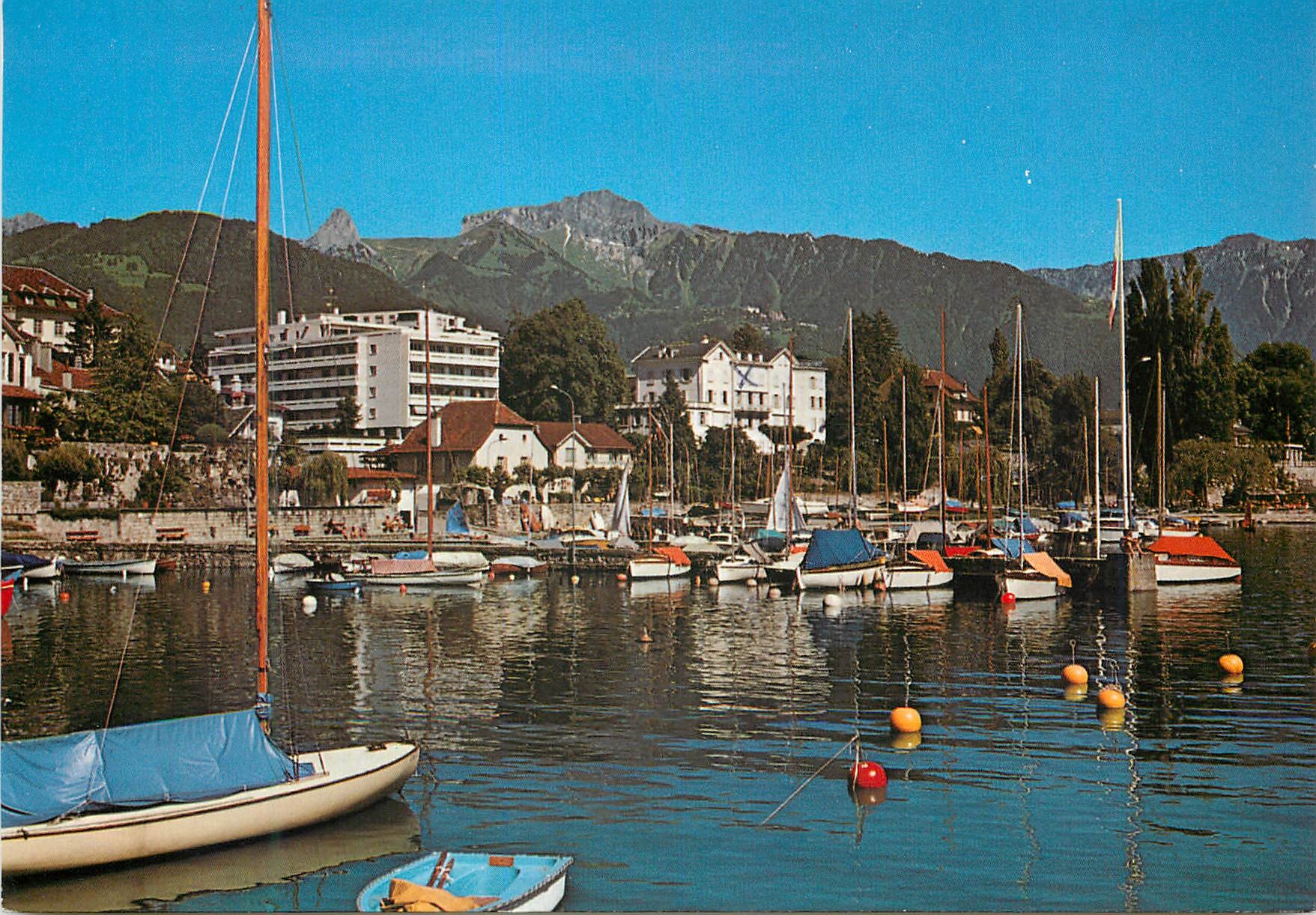 CPM La Tour de Peilz le Port la Dent de Jaman et les Rochers de Naye