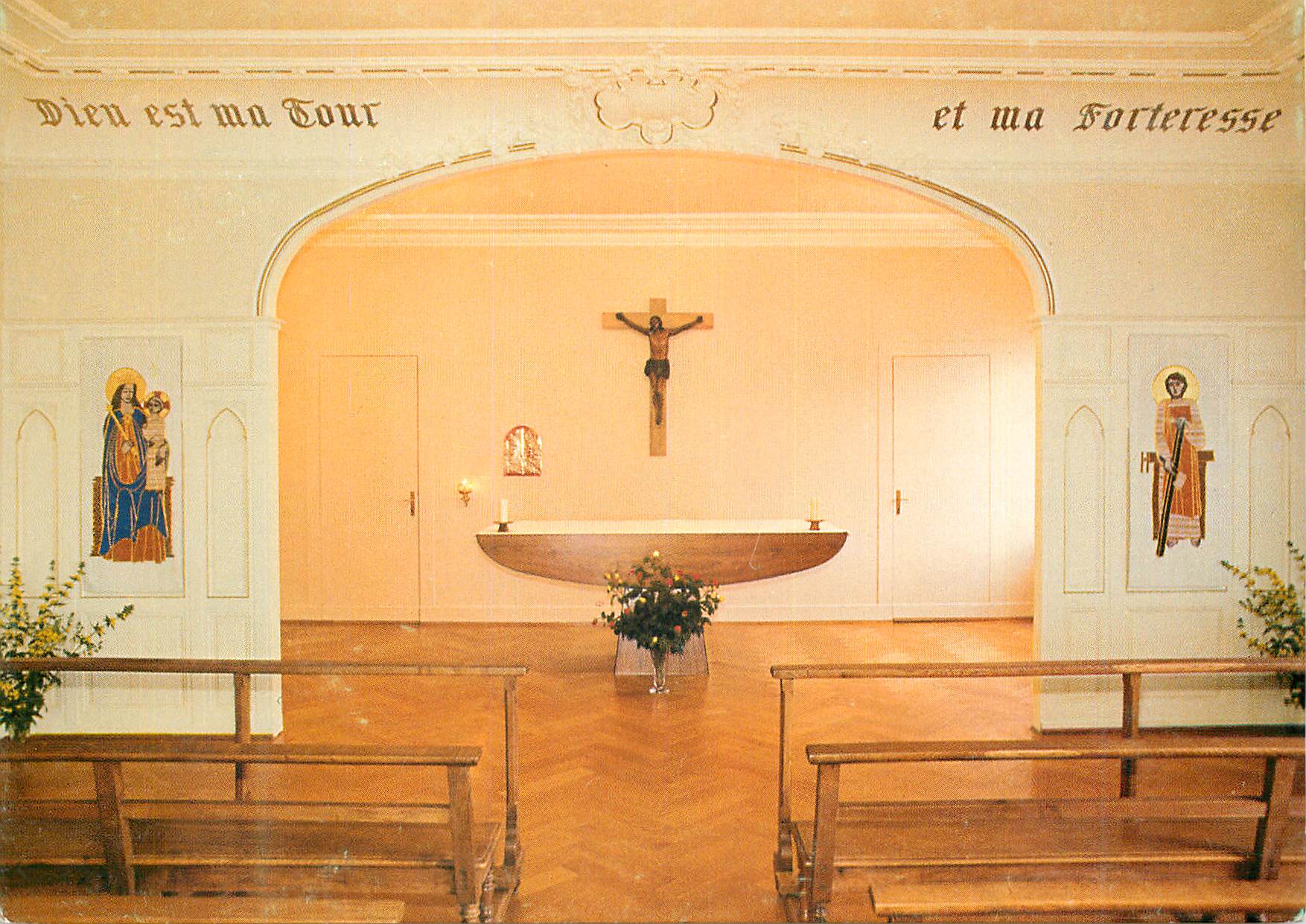 CPM Dieu est ma Tour et ma Fortesse Bon Rivage La Tour de Peilz La Chapelle