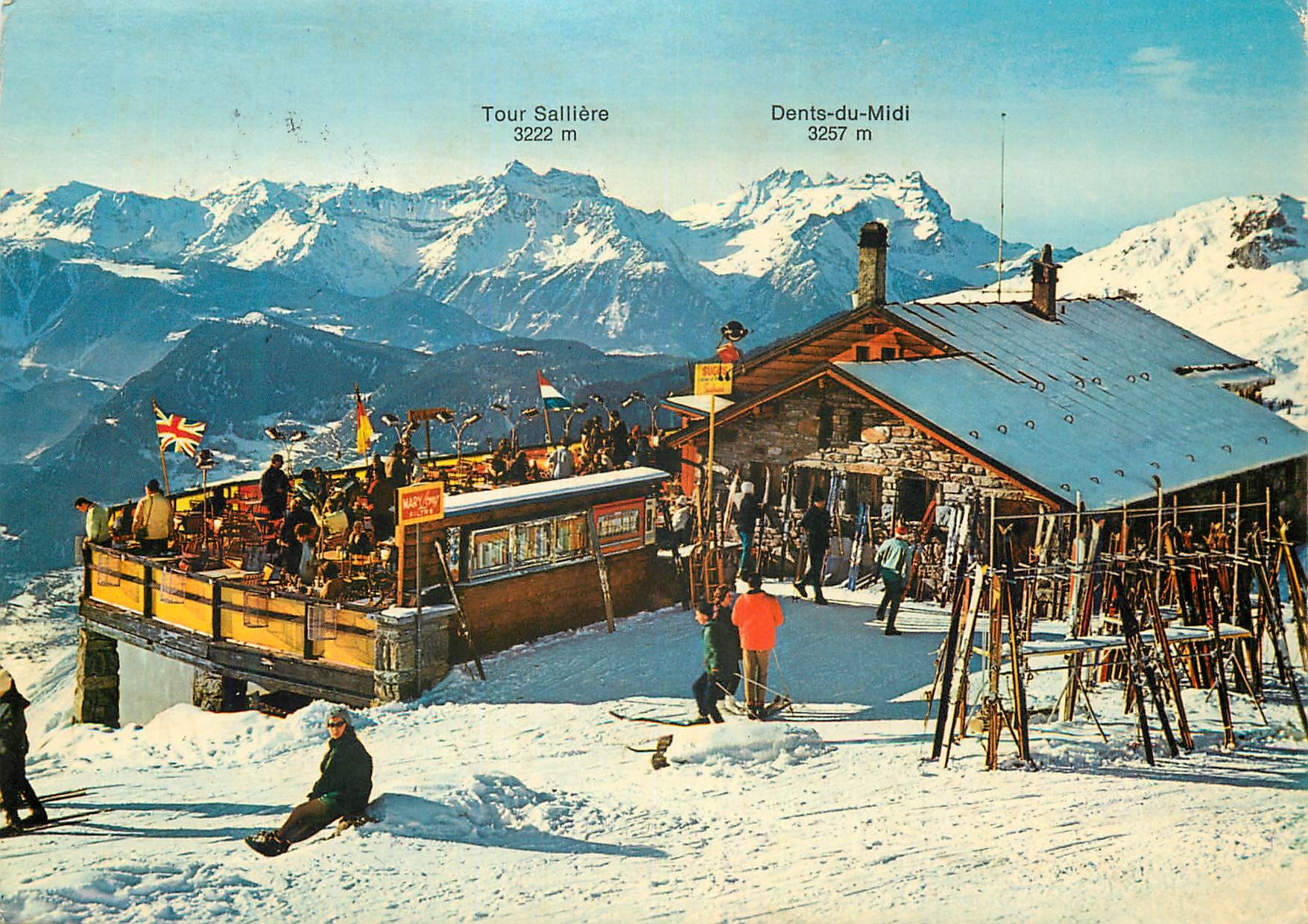 CPM Tour Salliere Dents du Midi Verbier V S Suisse Panorama depuis le Restaurant des Ruinettes