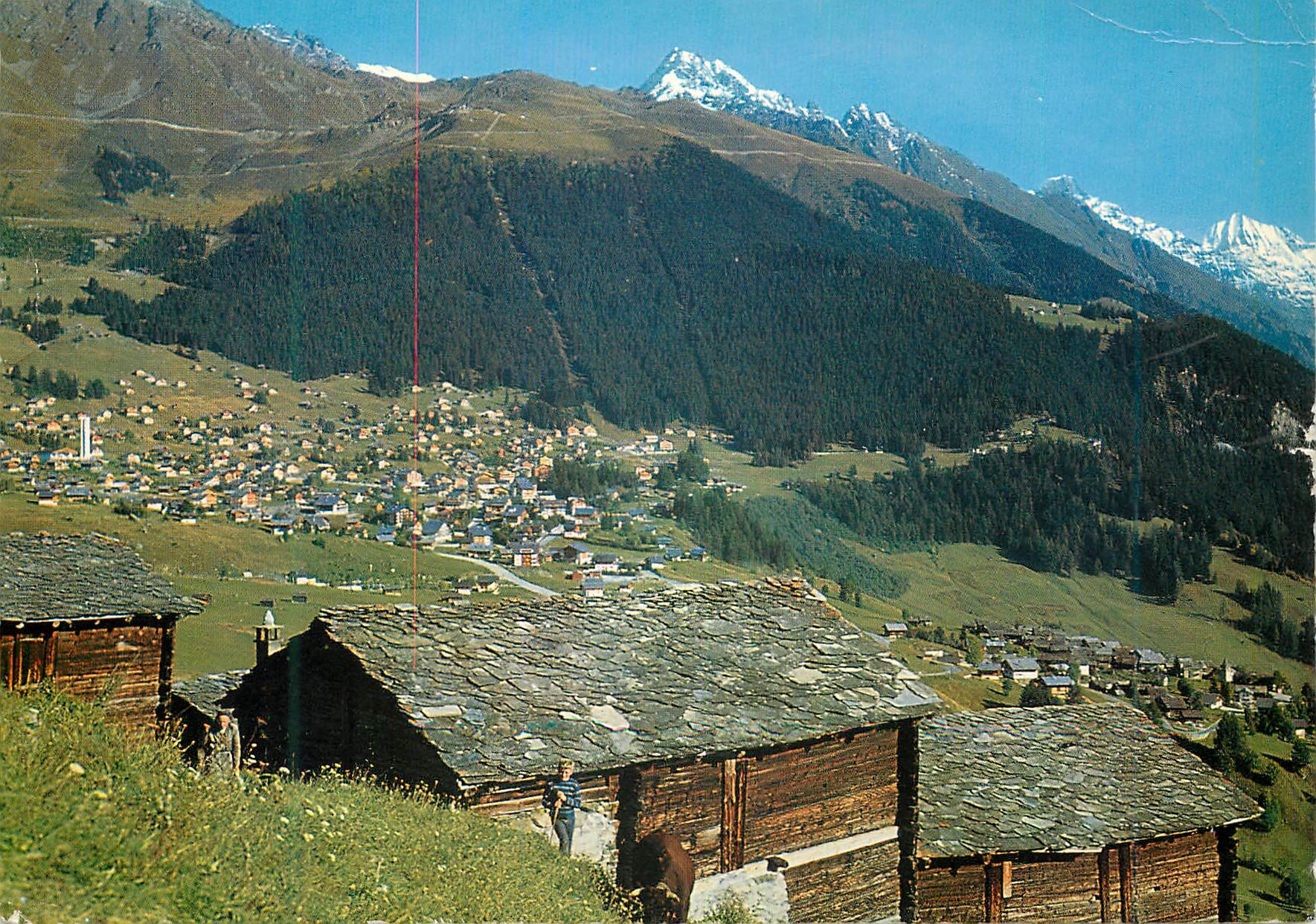 CPM Verbier vue sur le village la station les Rhuinettes Comptoir de Martigny