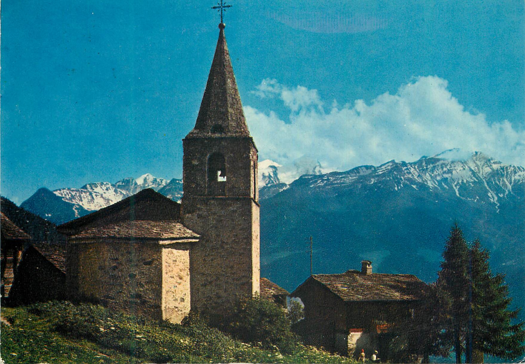 CPM Verbier l eglise du fleux village