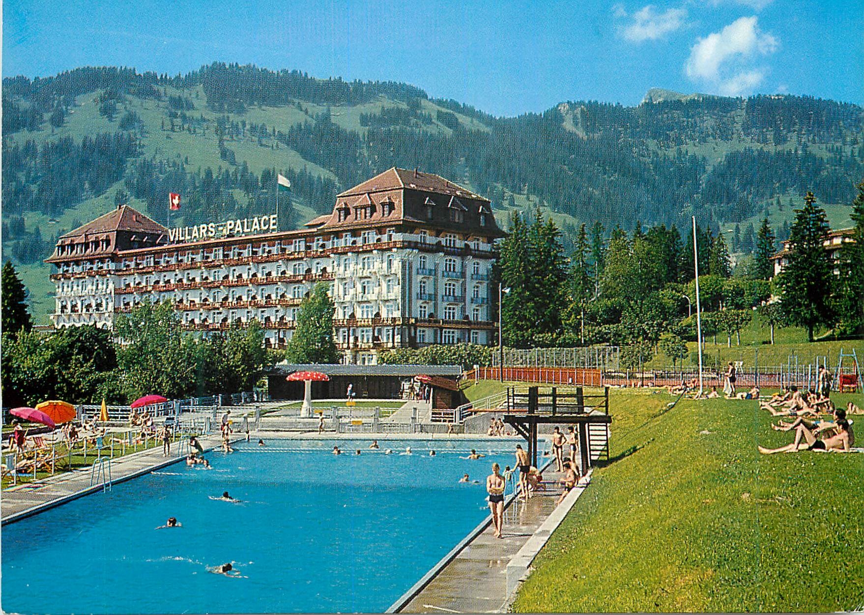 CPM Villars Palace Villars s Ollon la piscine et le Villars Palace