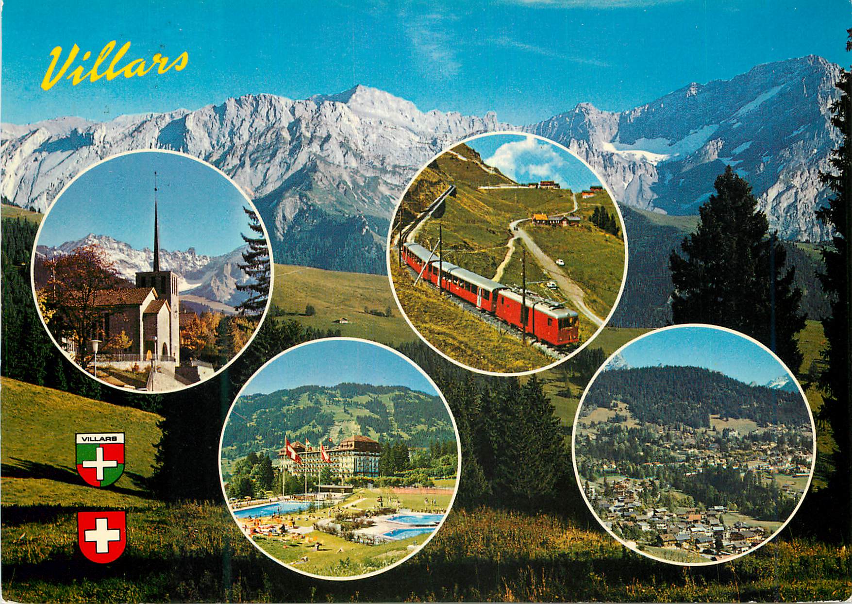 CPM Villars Schweiz Suisse Switzerland Villars Chesieres alt Col de Bretaye Alpes Vaudoises