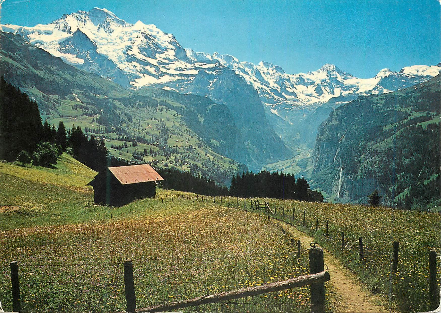 CPM Wengen Lauterbrunnental mit Jungfrau Mittaghorn Grosshorn Breithorn und Tschingelhorn