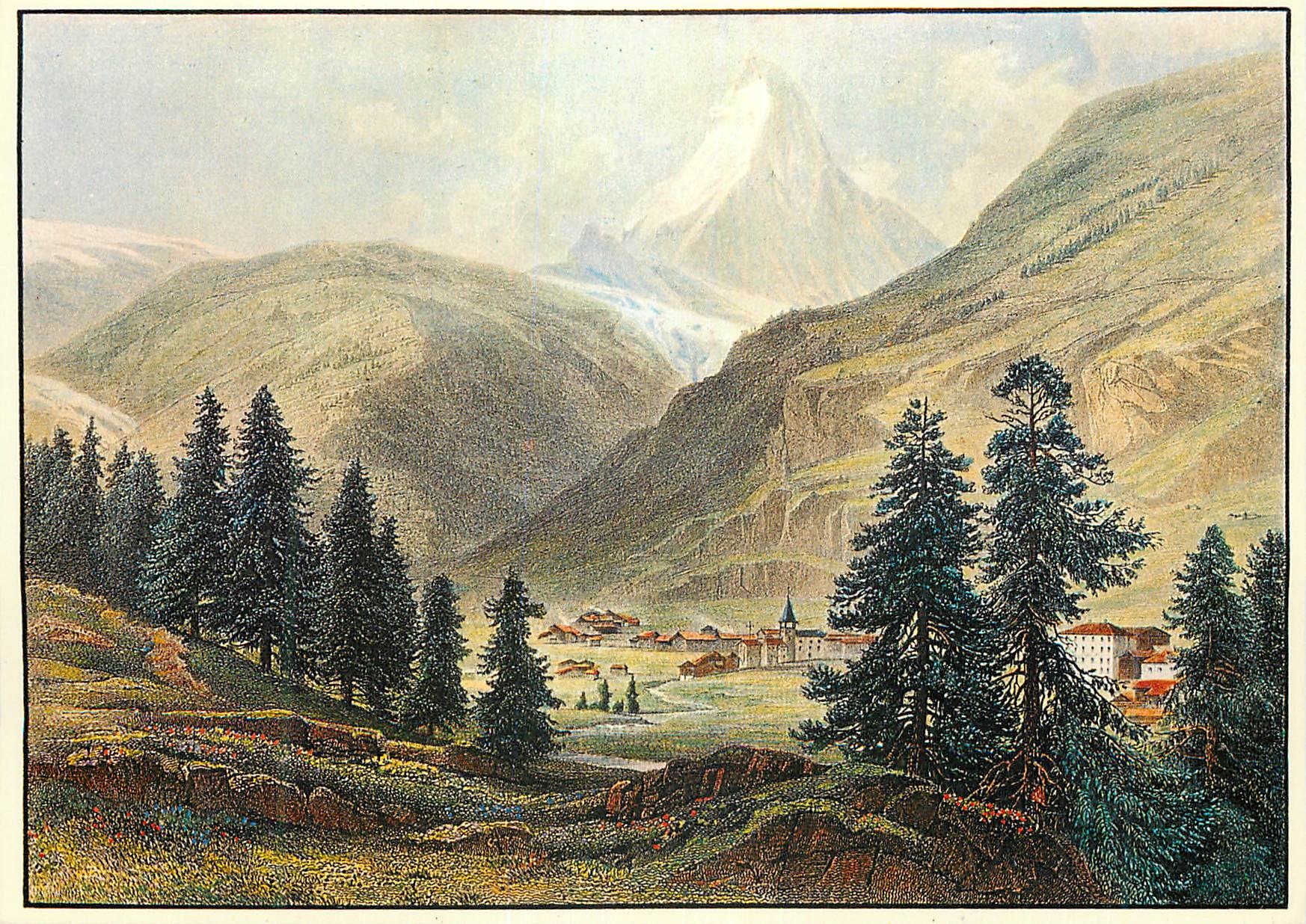 CPM Zermatt D apres une ancienne gravure Zermatt nach einem alten Stich