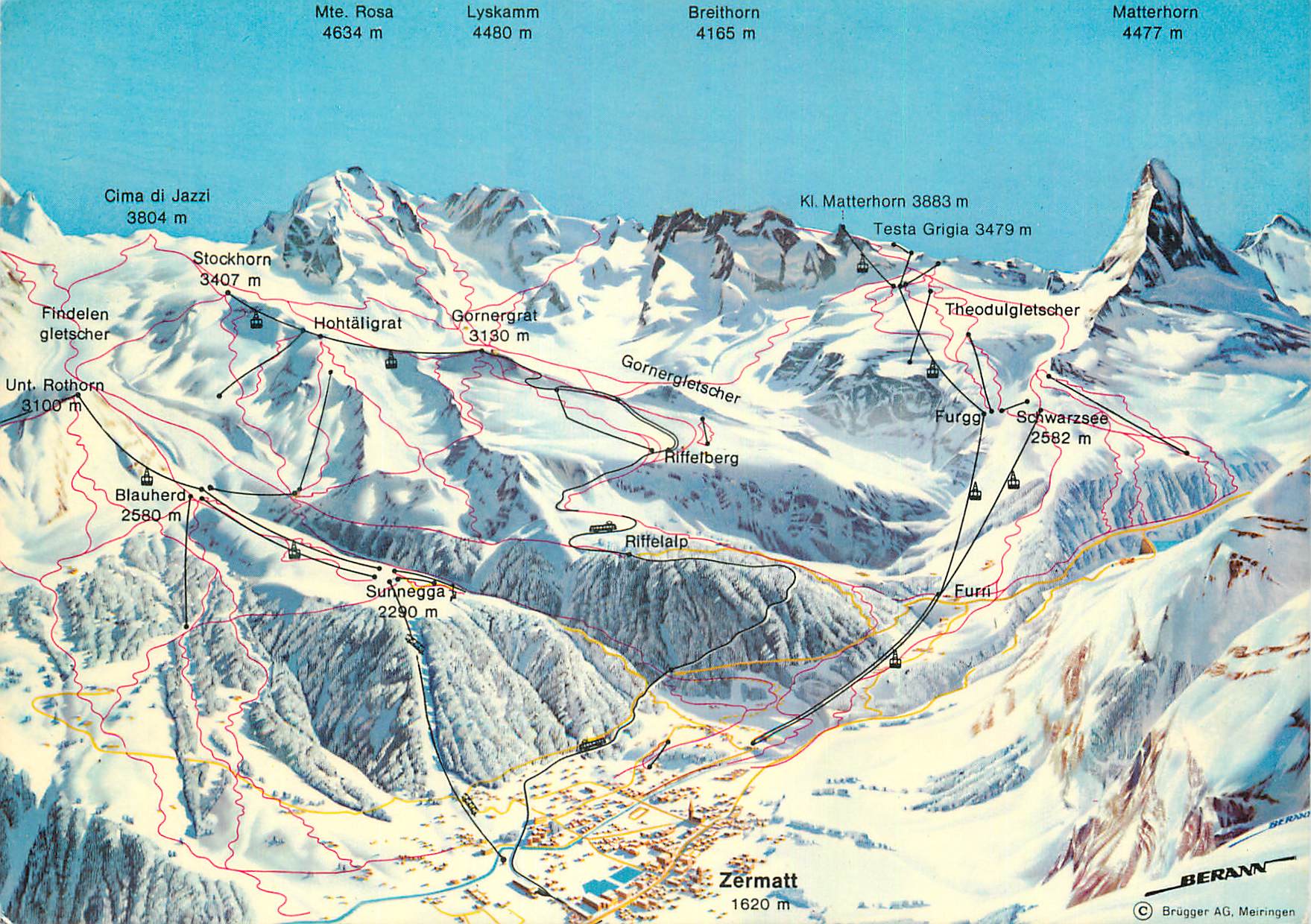 CPM Zermatt Berran Rifferlalp Surnegga Blauherd Rothorn Findelen gletscher Cimma de Jazzi Stockhorn Hohtaligrat Gornergr
