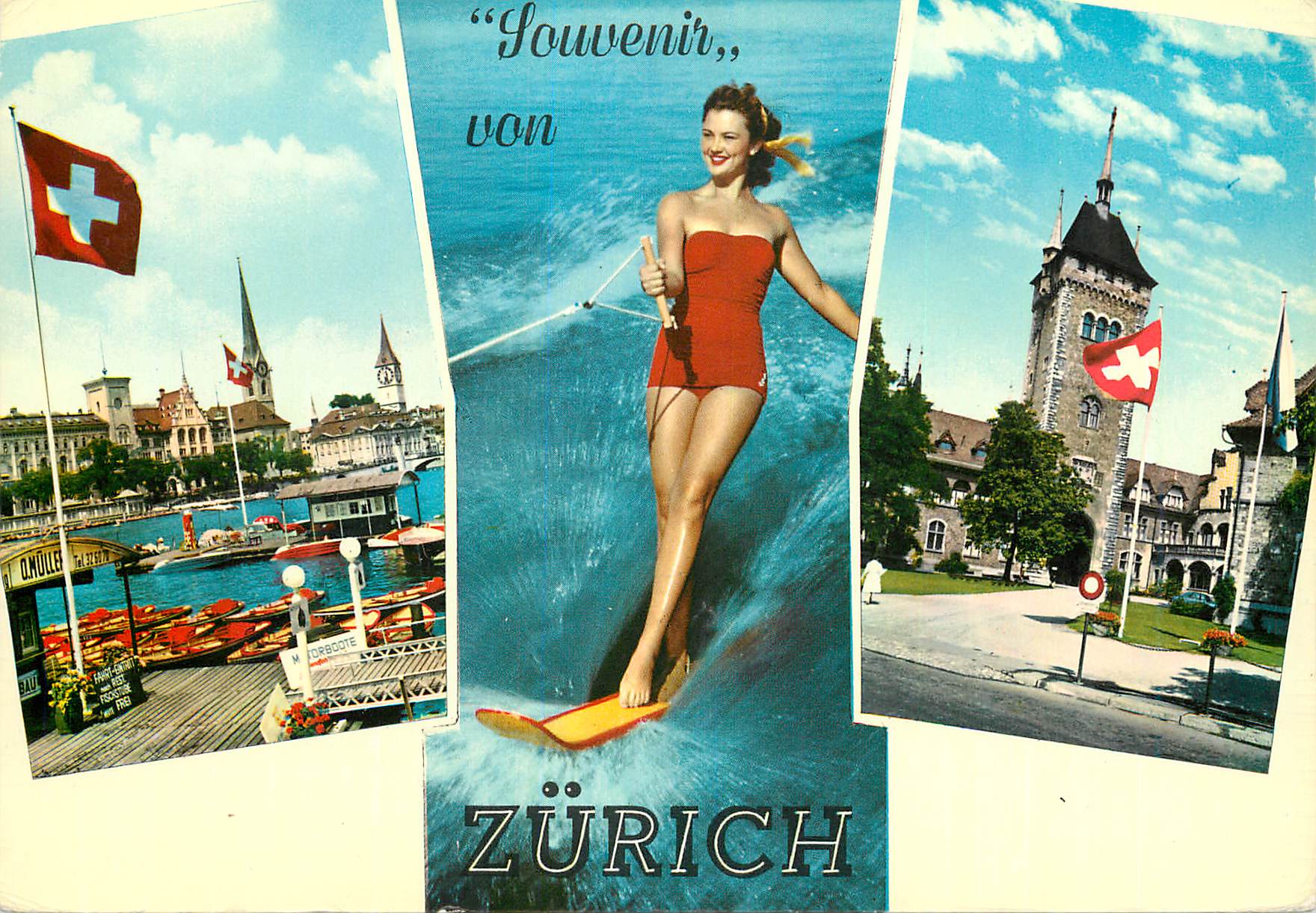 Zurich — vue panoramique et surfeuse — Bellavista Basel Nr. 217