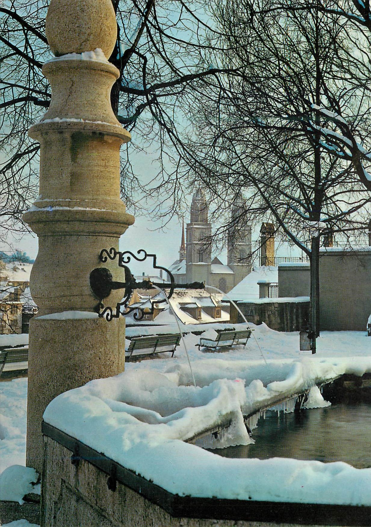 CPM Zurich Lindenhof mit Grossmunster Photoglob Wehrli A G Zurich