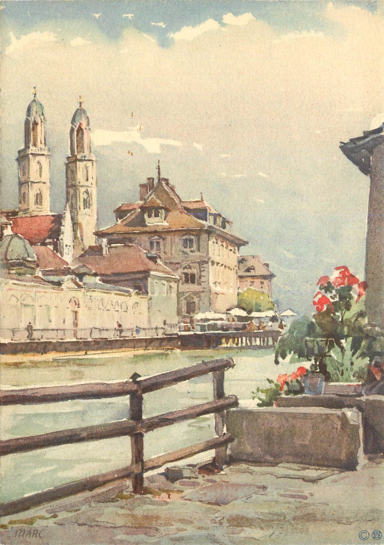 Zurich — Rathaus mit Gemüsebrücke — Edition Stahl, No. 2313