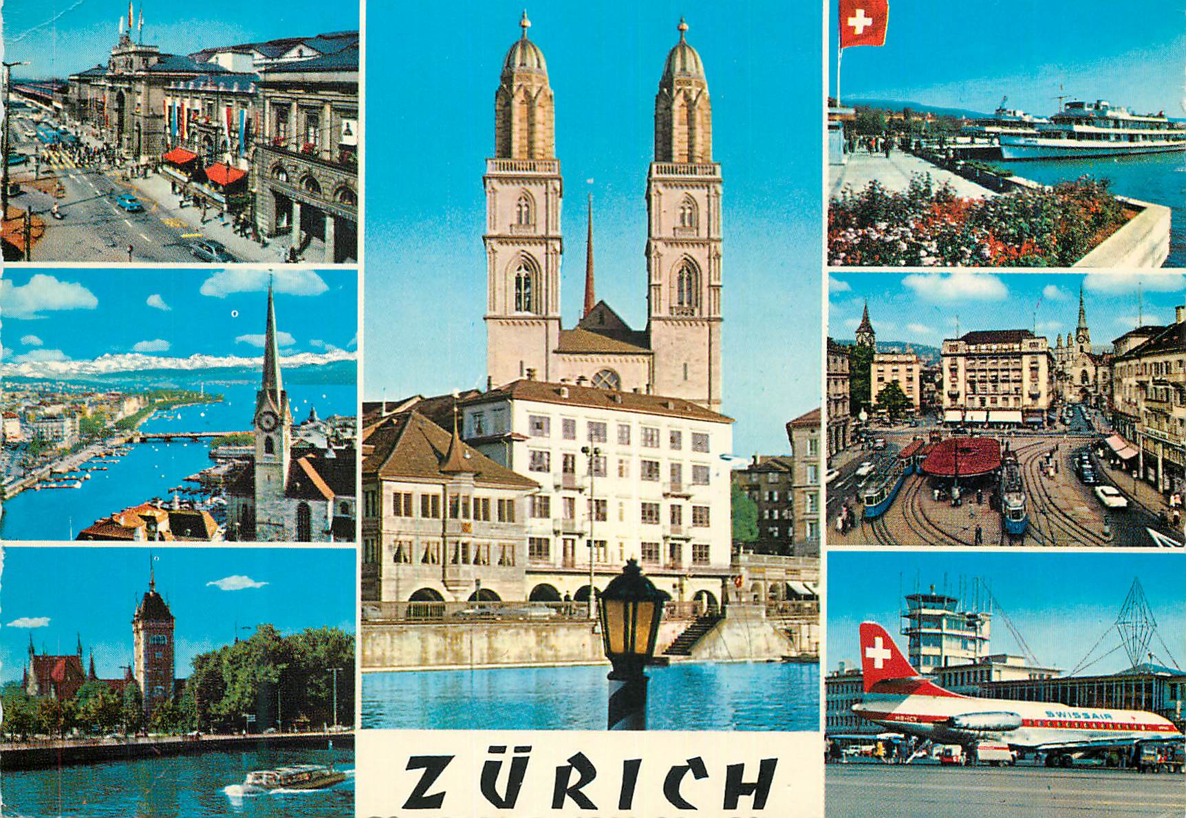 Zurich — vue panoramique — Rowesä-Verlag R. E. Weil