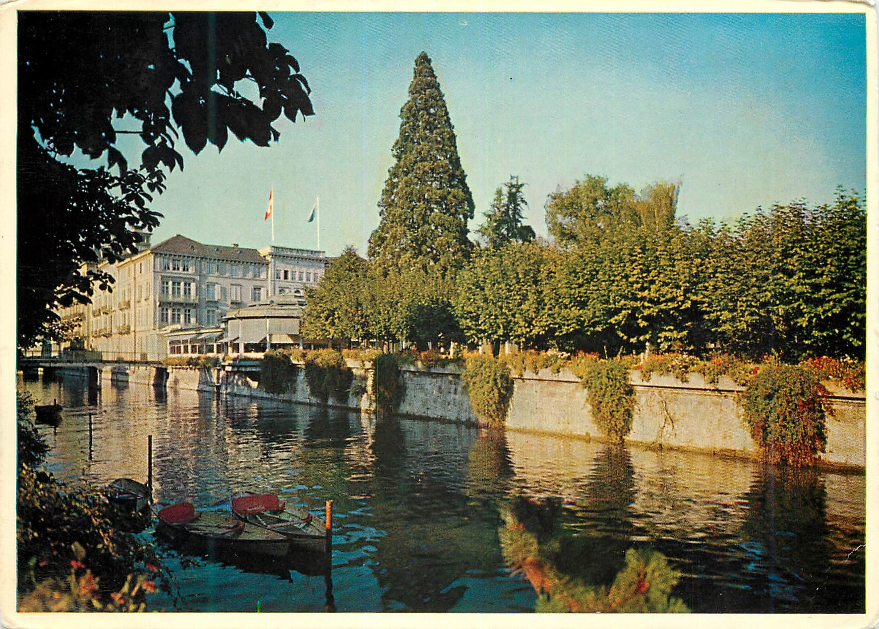 Hôtel Baur au Lac Zürich — vue du lac et du bâtiment — Kohler, Papier & Druck, Berne
