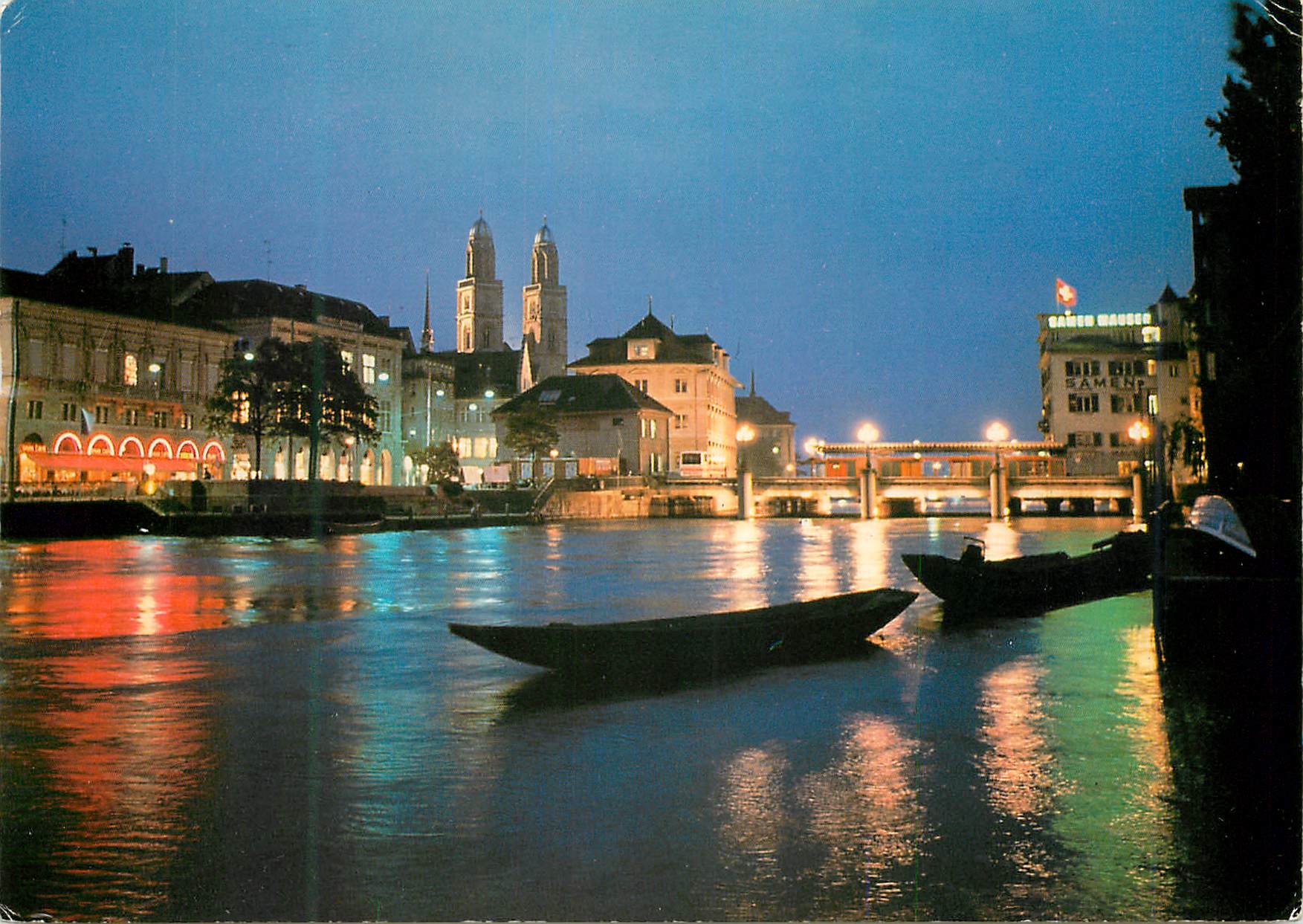 CPM Schweiz Suisse Switzerland Zurich Limmatquai und Grossmunster Helvetia