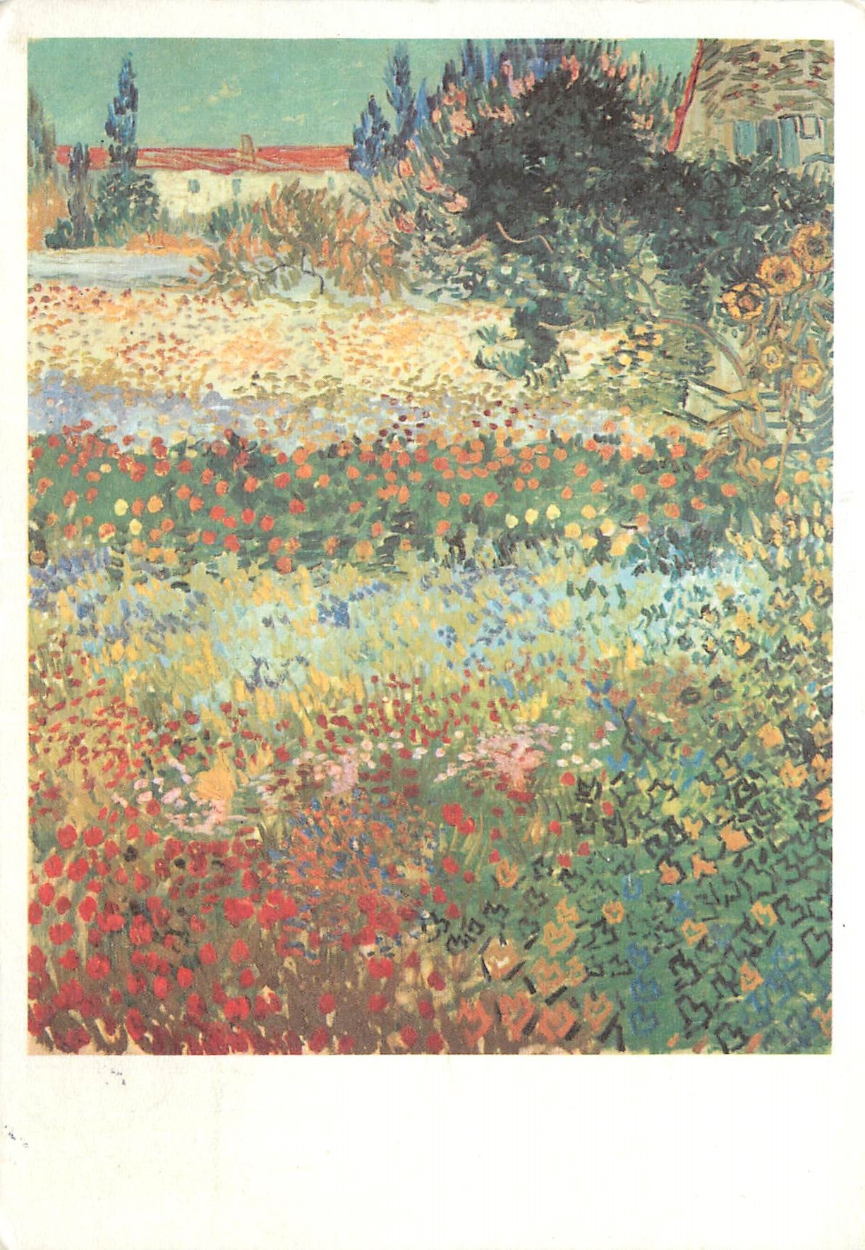CPM Van Gogh Le jardin flueri Aries Collection particularie Zurich Chiens oe Toutes Races Nelaissez de Traces due dans R