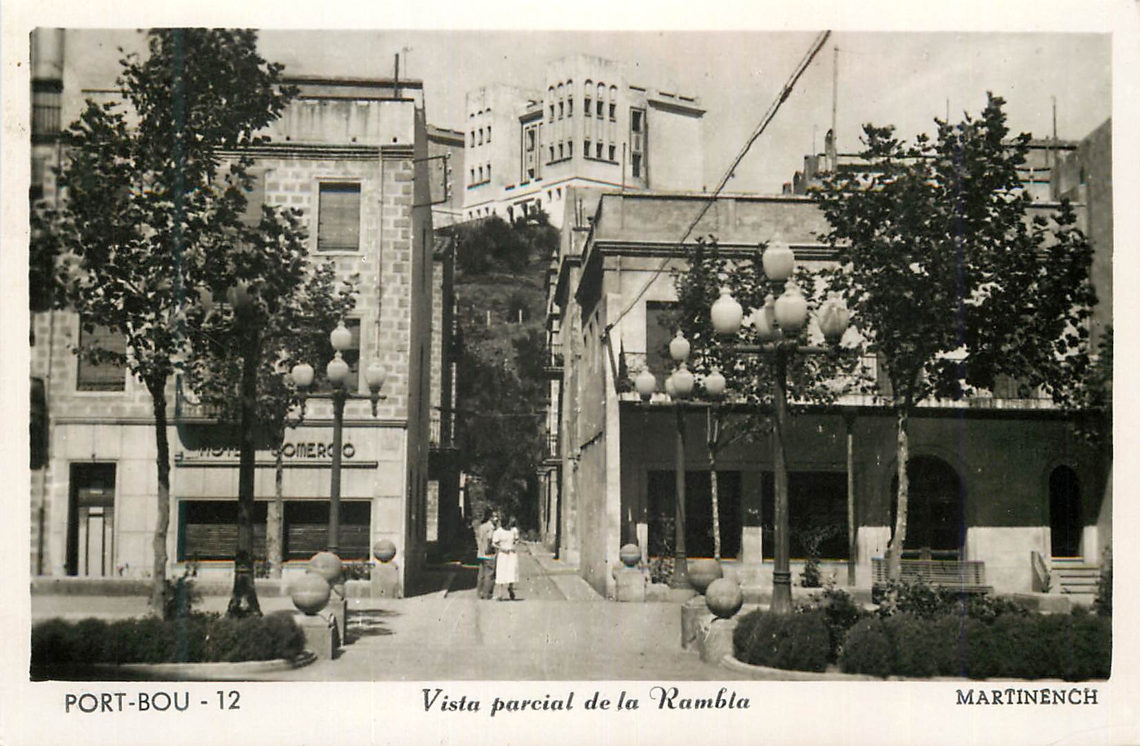 CPM Port Bou Vista parcial de la Rambla Martinench