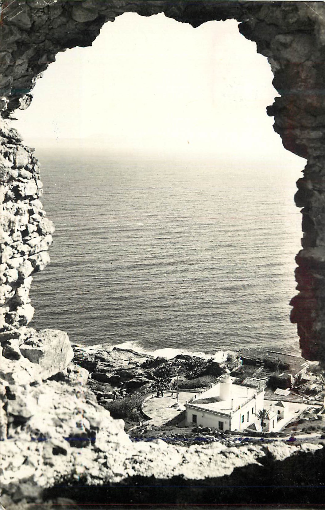 CPM Rosas Costa Brava El Faro desde el Castillo Le Phare des le Chateau Comercial Prat Telefono Ripoll