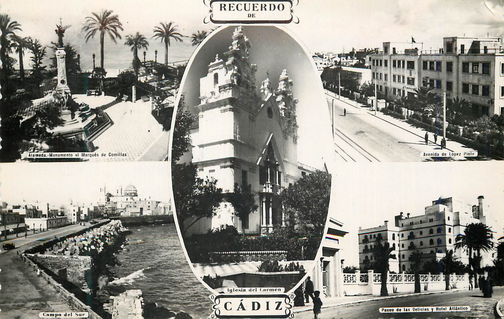 CPM Recuerdo de Cadiz Iglesia del Carmen Campo del Sure 