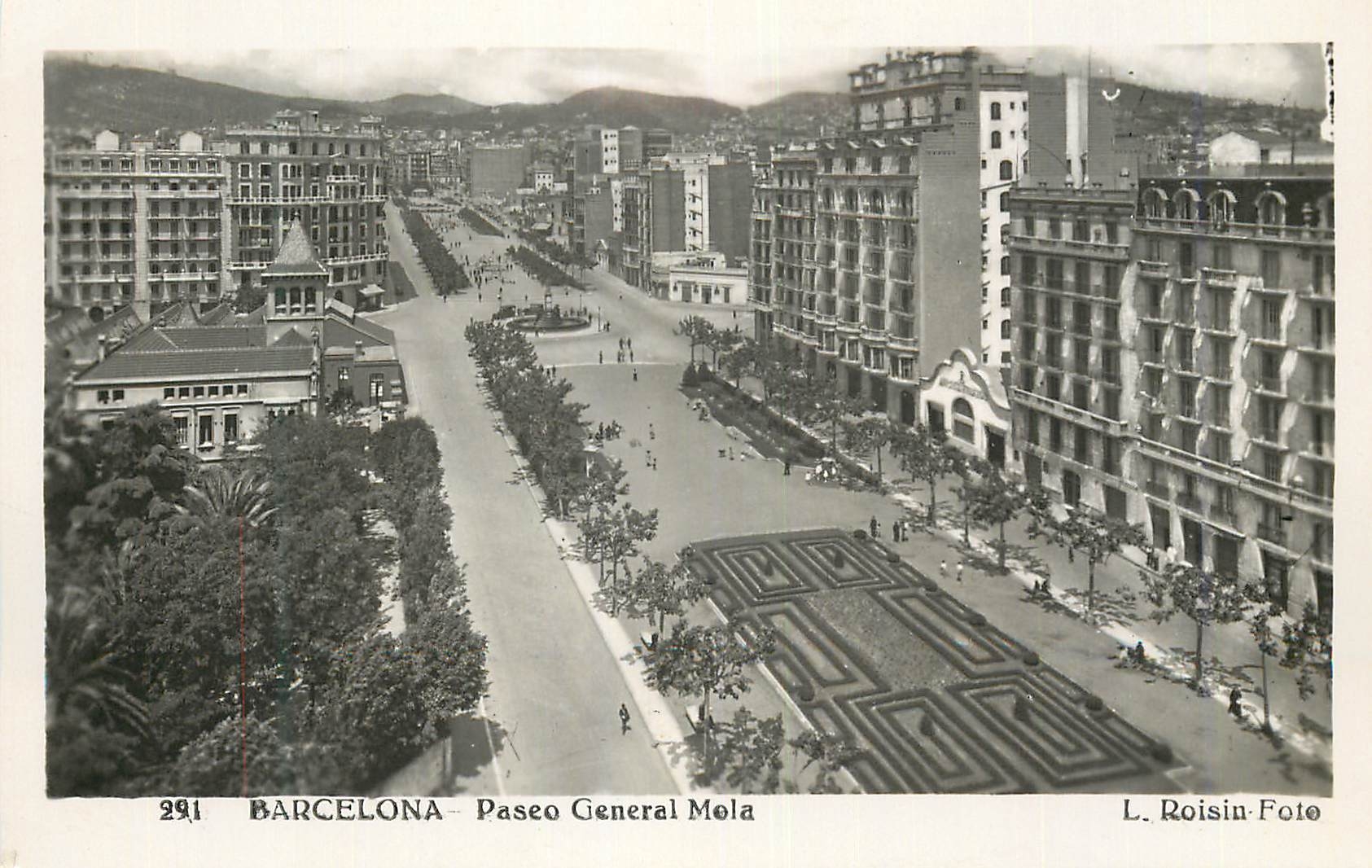 CPM Barcelona Paseo General Mela L Roisin Foto 