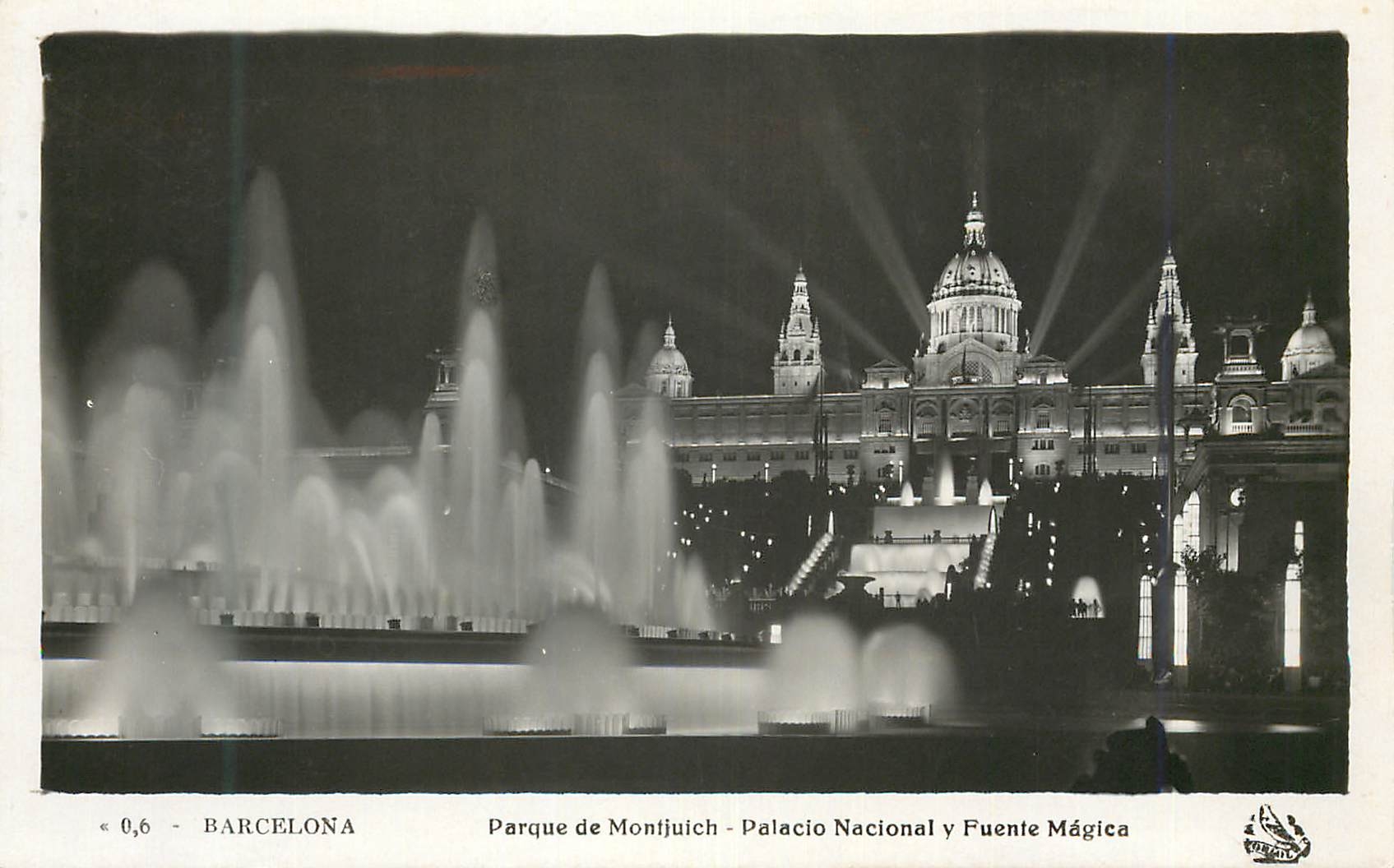 CPM Barcelona Parque de Montjuich Palacio Nacional y Fuente Magica