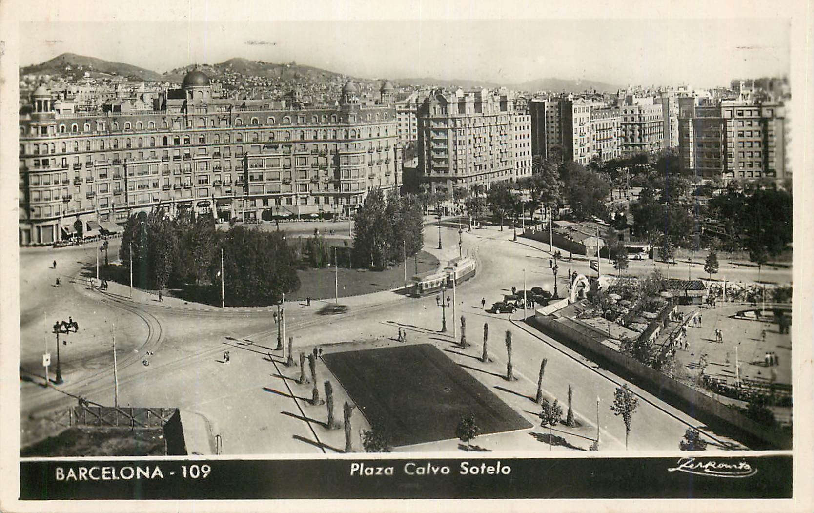 CPM Barcelona Plaza Calvo Sotelo Talleres A Zerkowitz Fotografo Tel Barcelona Distribuidor Cesa Dunmatzen Barcelona