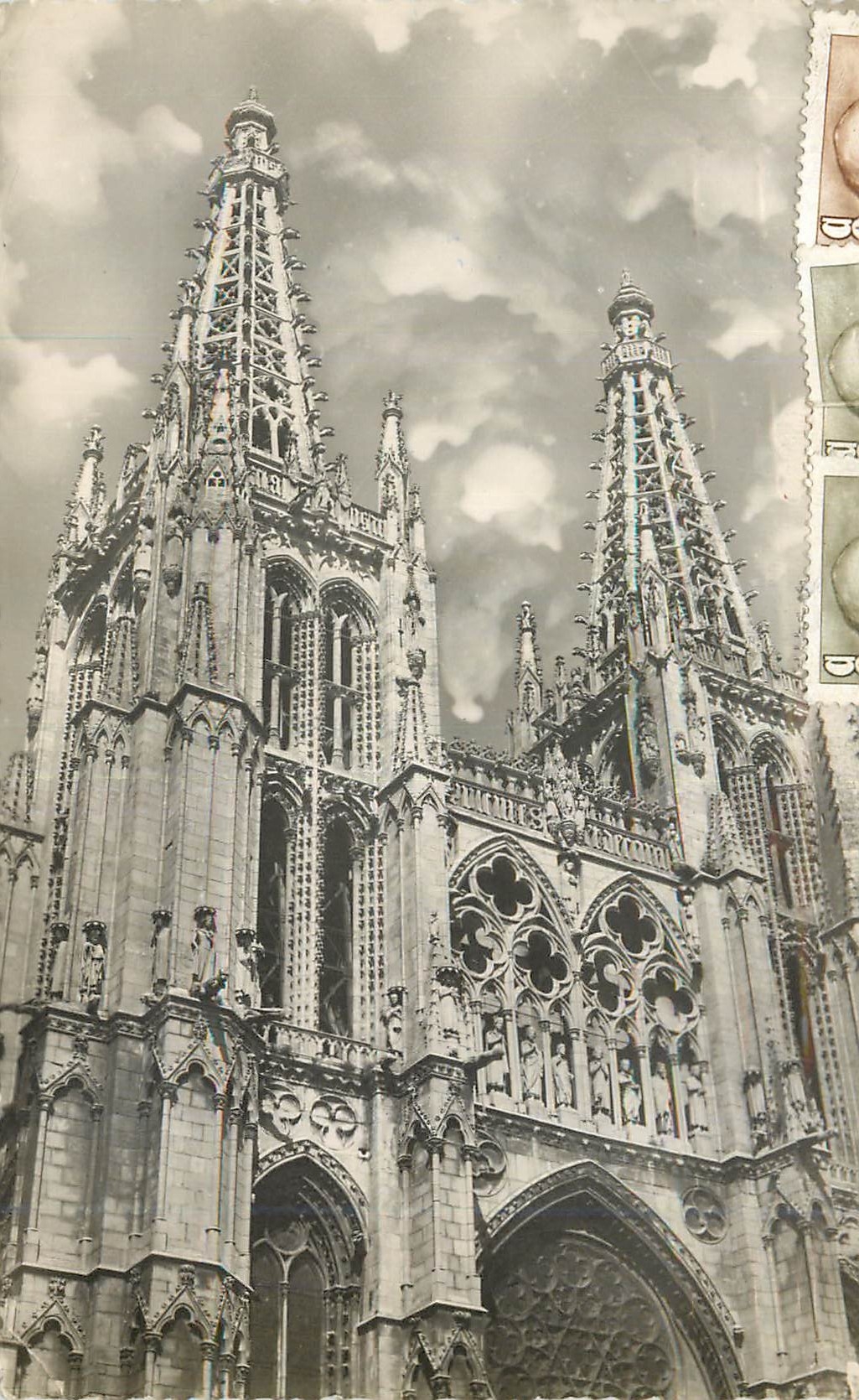 CPM Burgos Catedral Detalle Cathedral A detail Heliotipia Artistica Espanol