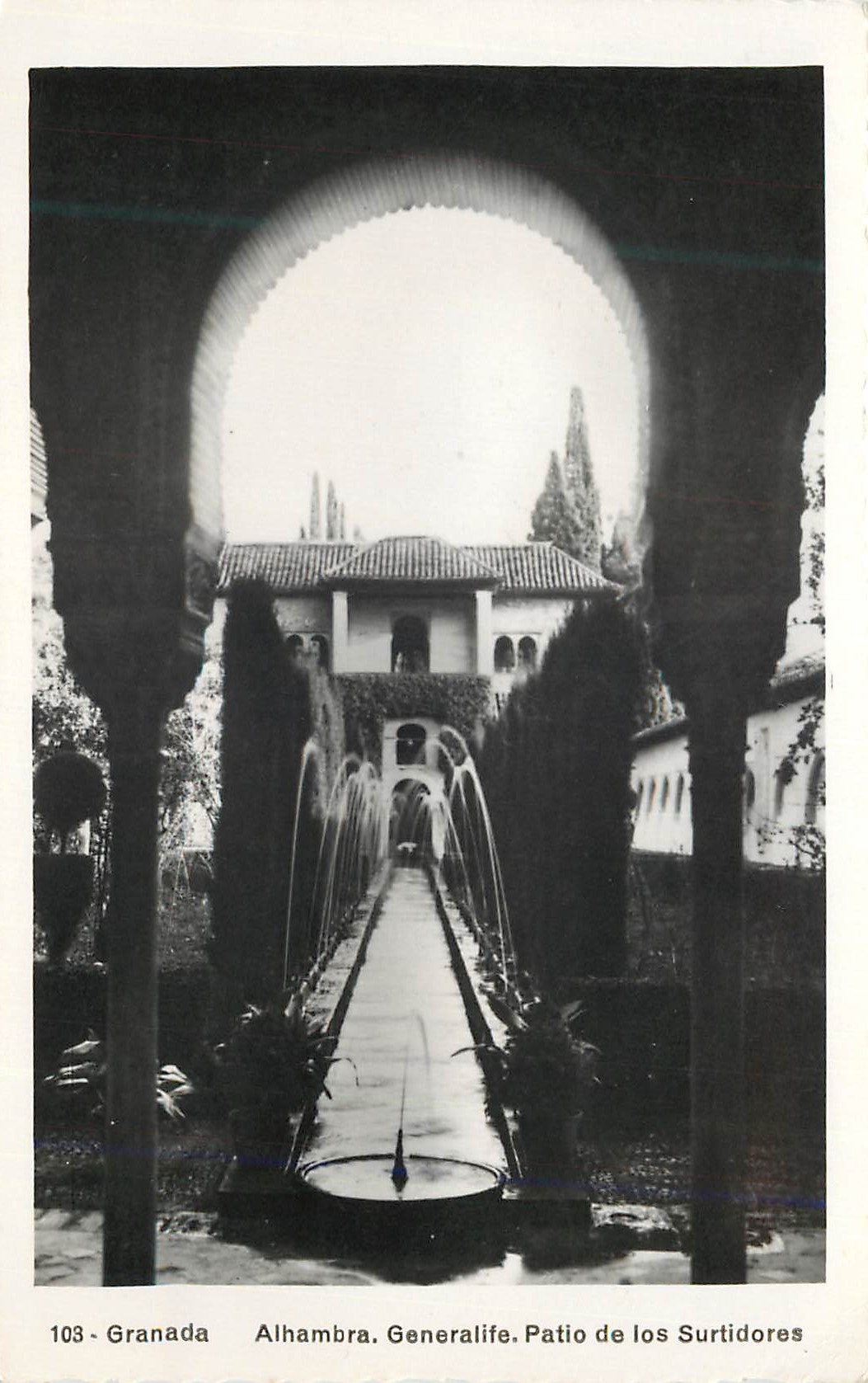 Alhambra, Generalife - Patio de los Surtidores — Granada, Espagne