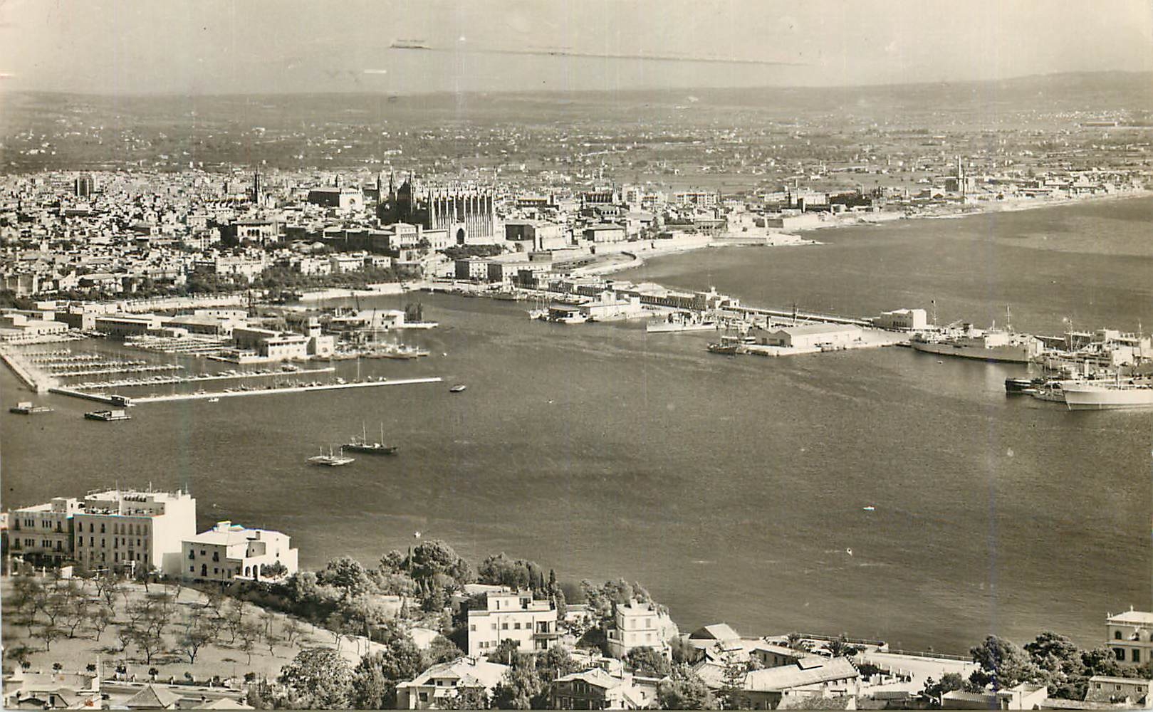 CPA Mallorca Palma Vista general desde el Castillo de Bellver Foto Casa Planas Palma Reproduccion prohibida