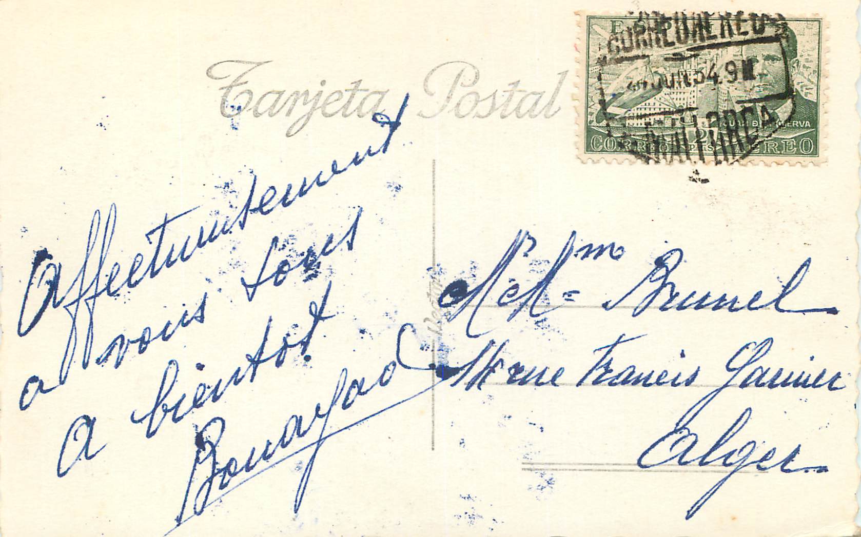 CPA Palma de Mallorca Danzas de Mallorca Ed Arribas Tarjeta Postal — Rückseite