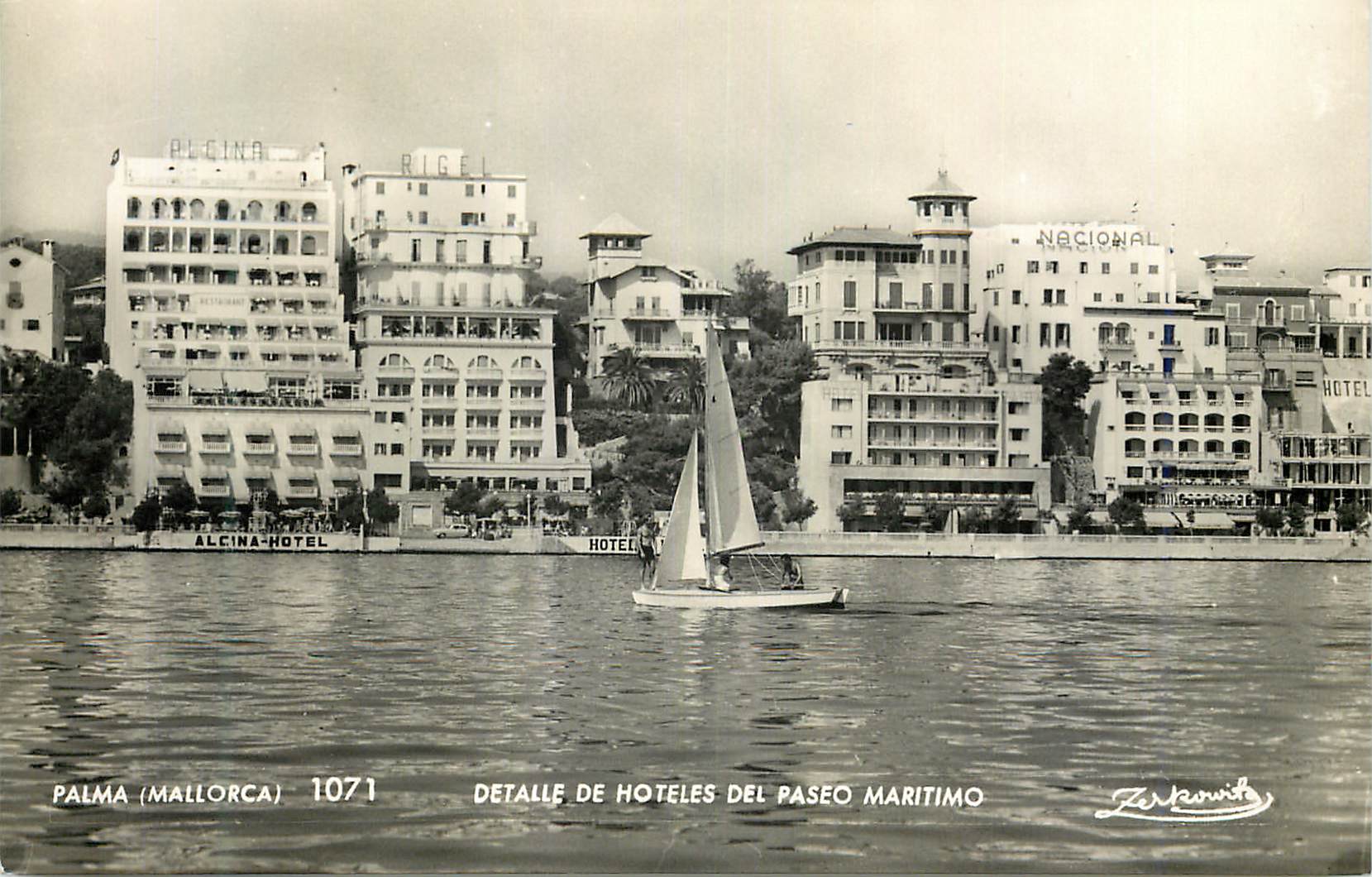 CPA Palma Mallorca Detalle de Hoteles del Paseo Maritimo Distribution V Rotger Mesquida Palma Talleres A Zerkowitz Fotog