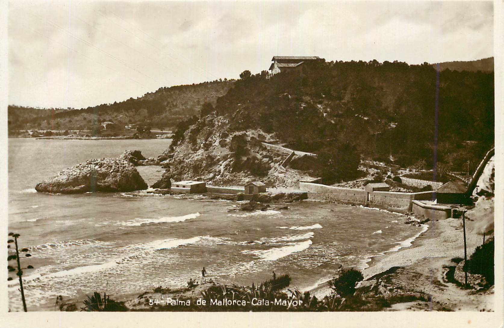 CPA Palma de Mallorca Cala Mayor M et Mme Nicod Guy 5 rue des Pres Wintzenheim Republique Francasie