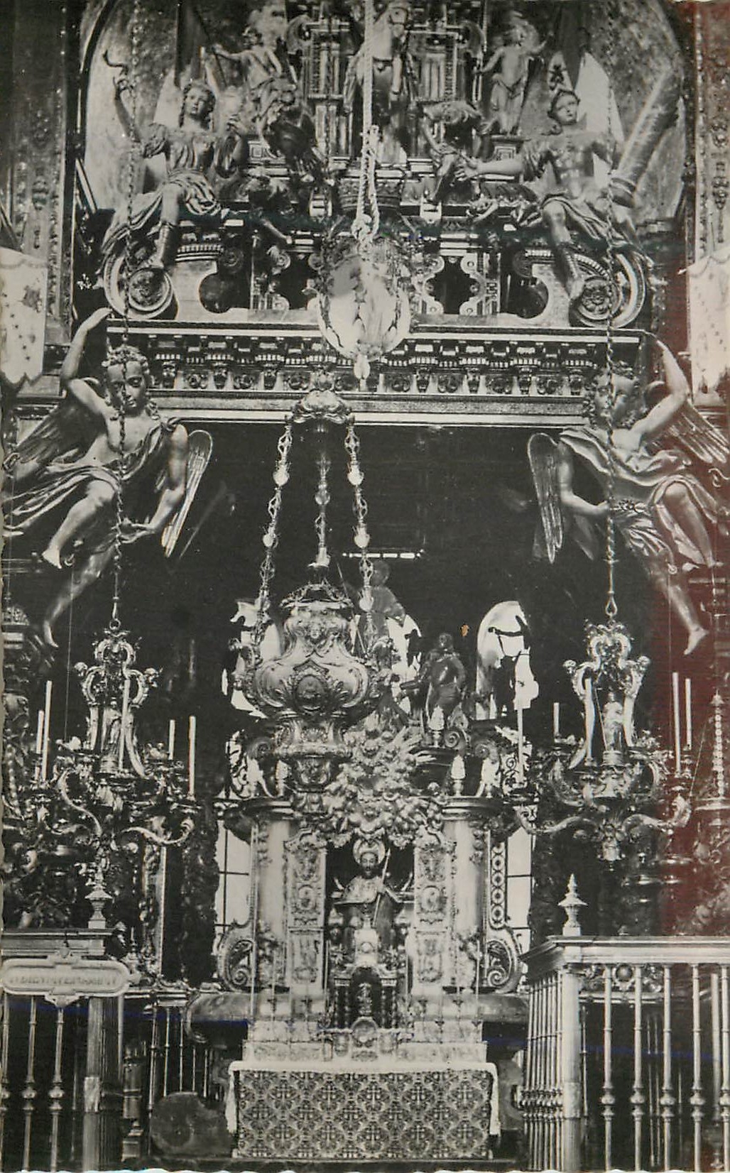 CPA Santiago Catedral Altar Mayor Heliotipia Arribas Espana Madrid