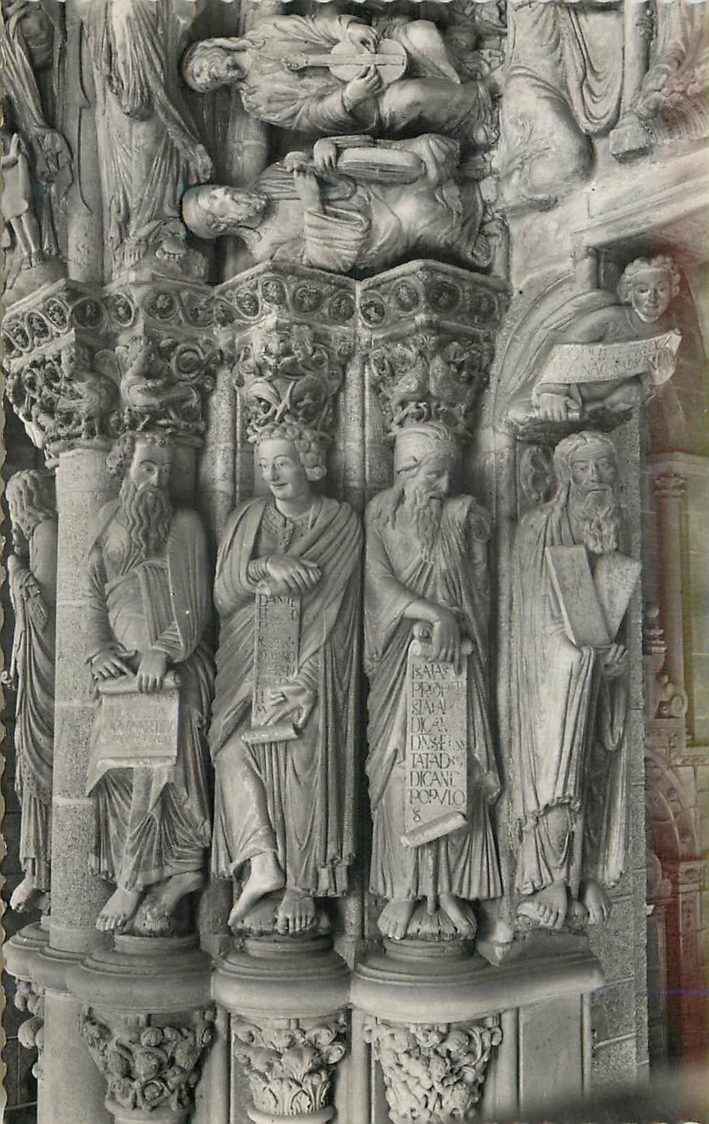 CPA Santiago de Compostela Catedral Portico de la Gloria Grupo de Profets Cathedrale Portique de la Gloire Groupe des Pr
