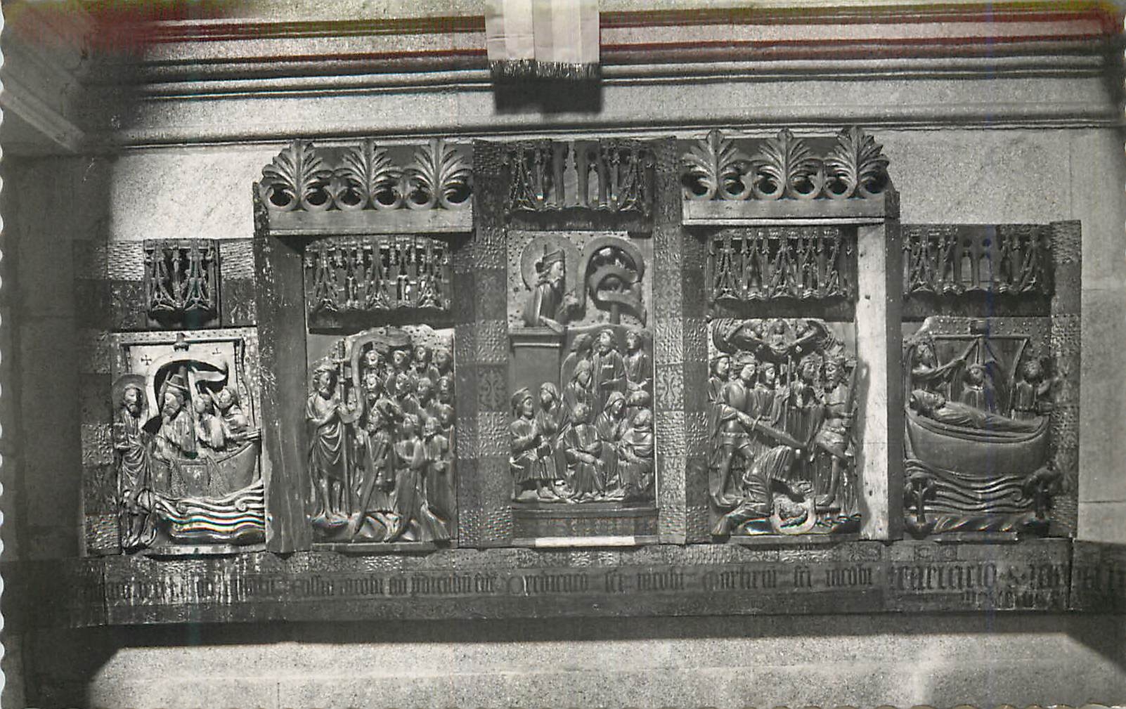 CPA Santiago de Compostela Catedral Haut relief