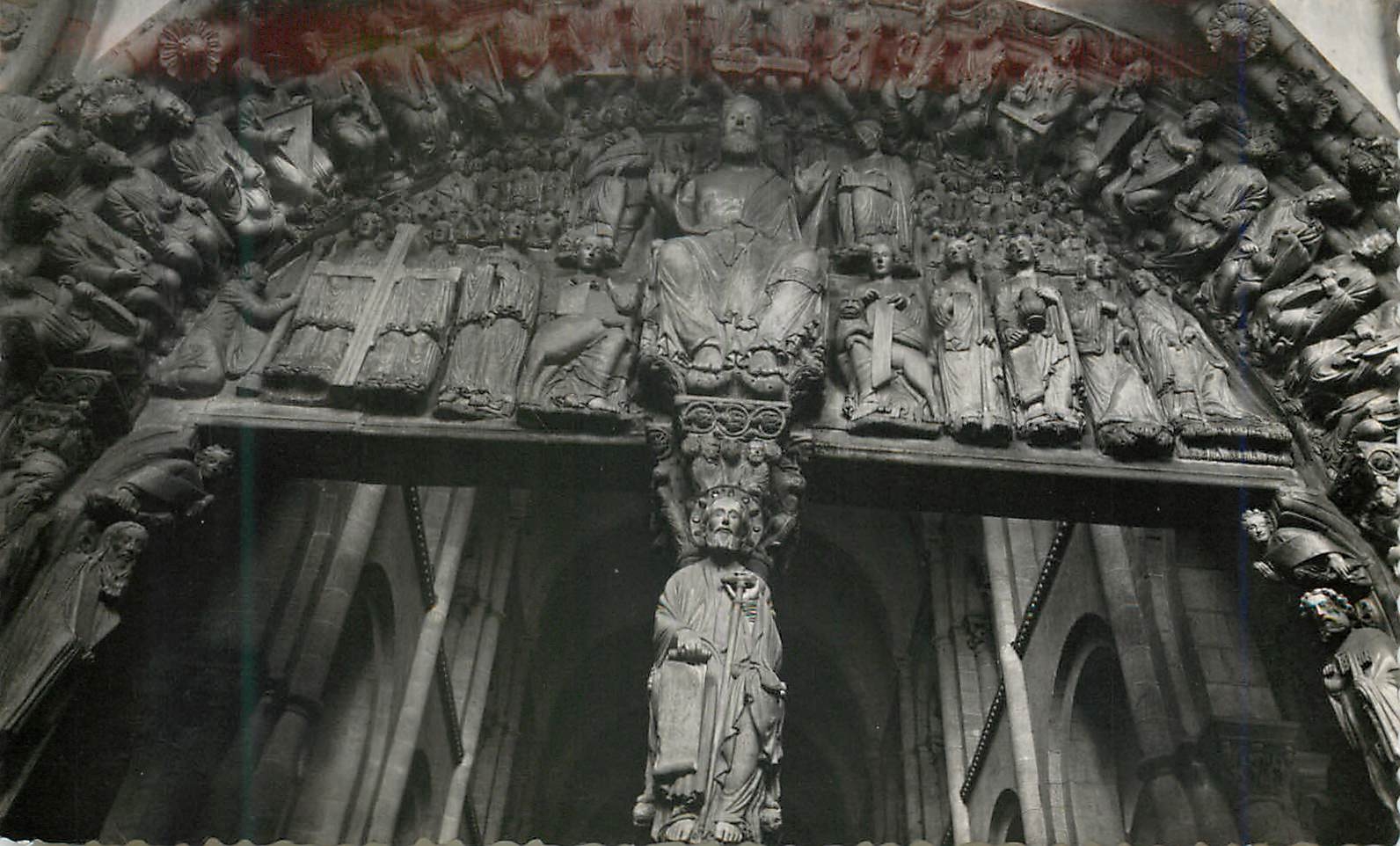 CPA Santiago de Compostela Catedral Portico de la Gloria Arco central Cathedrale Portique de la Gloire Arc central Edici