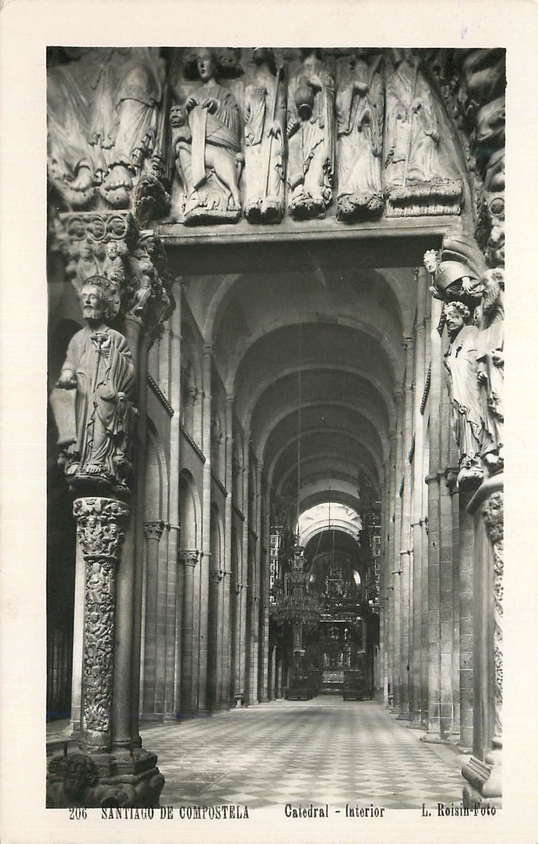CPA Santiago de Compostela Catedral Interior L Roisin Foto 25 Jun 53