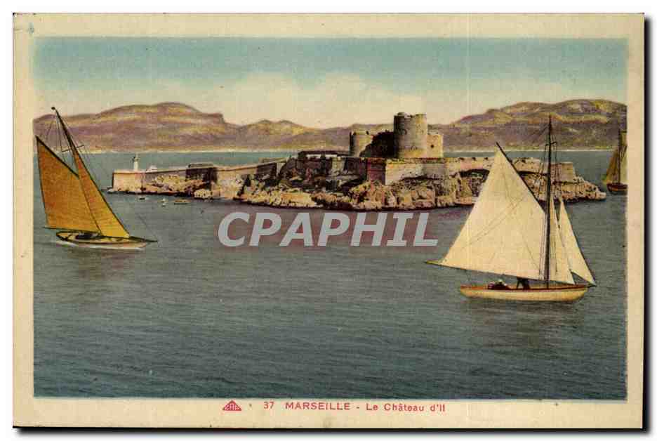 Marseille CPA Le chateau d'IF (bateau)