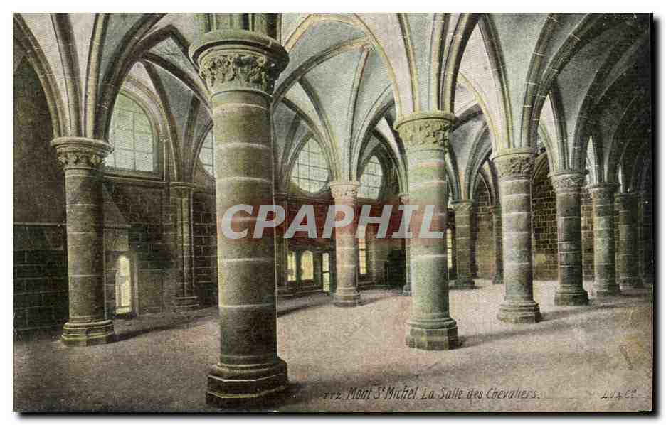 Mont Saint Michel CPA La salle des chevaliers