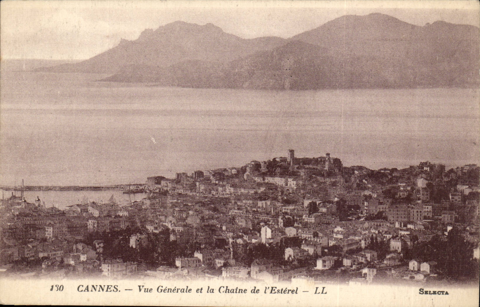 Cannes CPA Vue generale et la chaine de l'Esterel