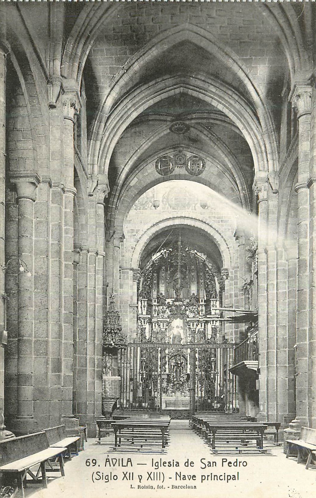 CPA Avila Iglesia de San Pedro Nave Principal