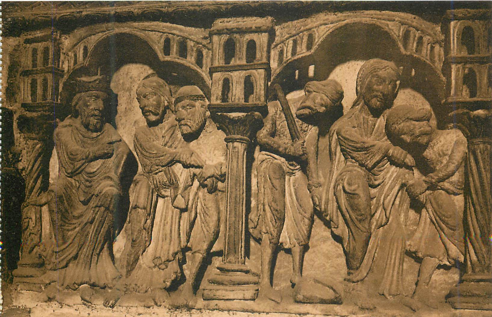 CPA Avila Sepulcro de San Vicente Detalle